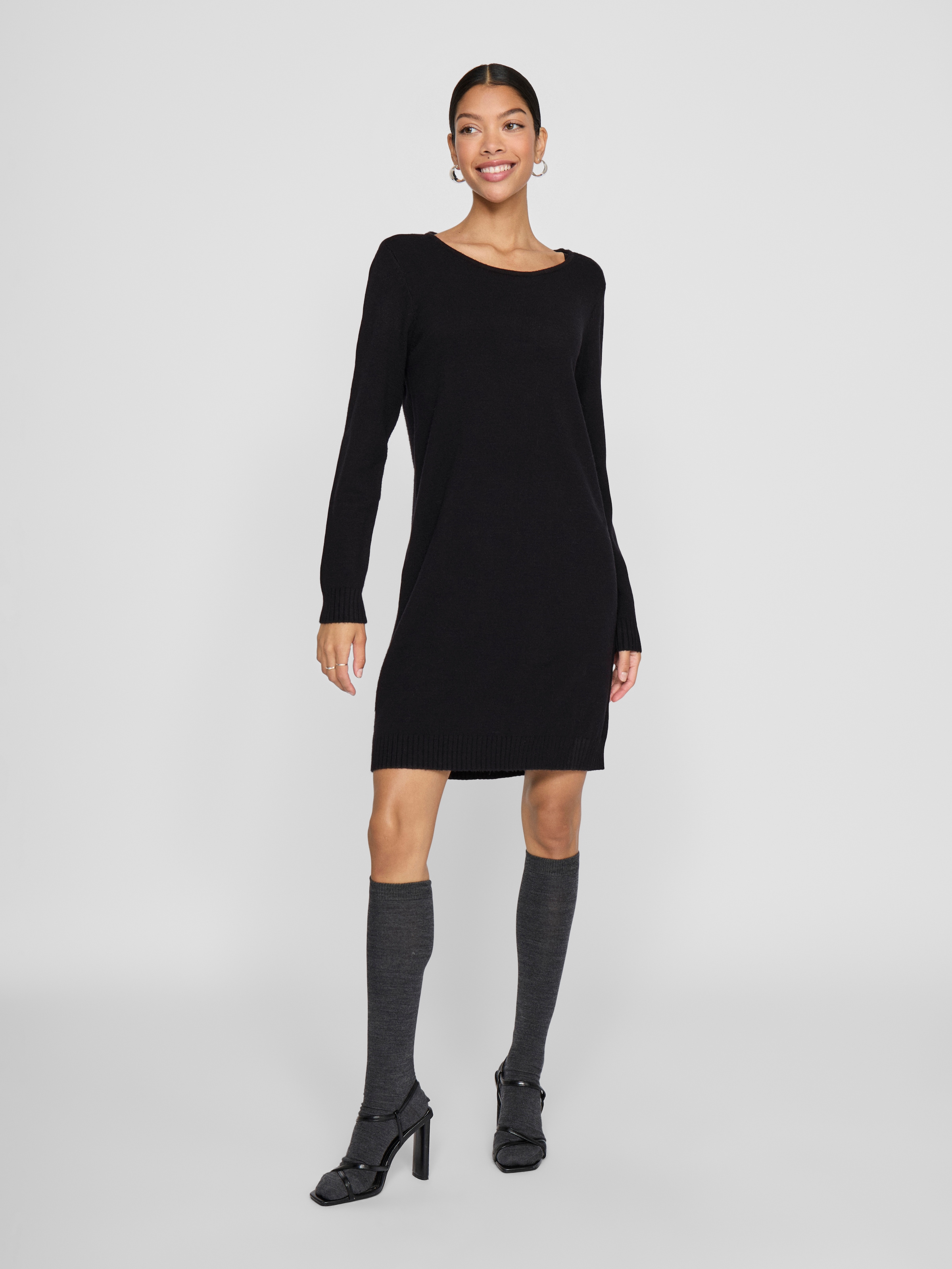 Vila Robe en tricot »VIRIL KNIT DRESS« trageangenehme Viskosemischung