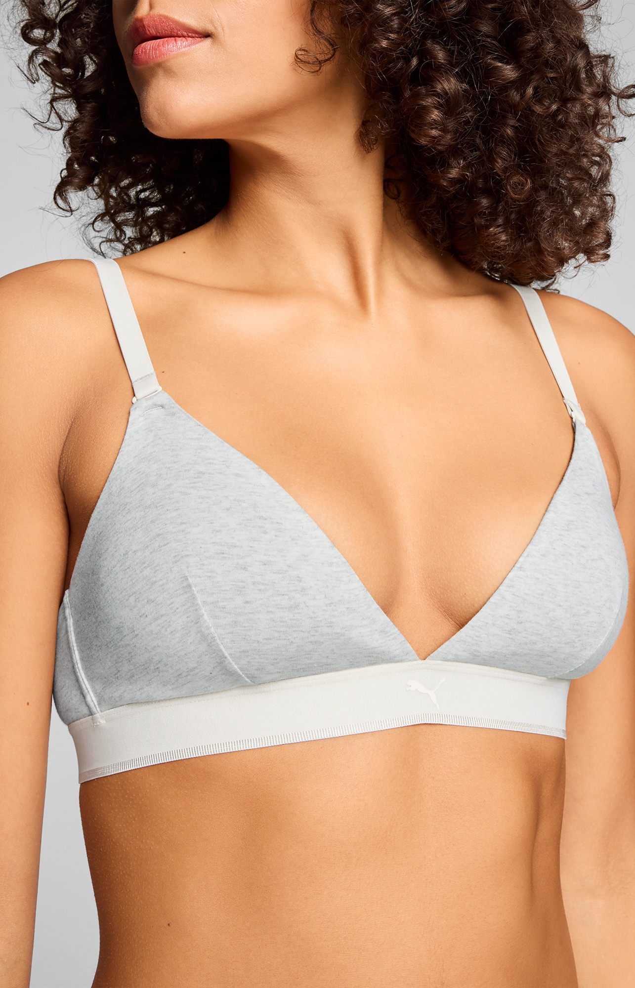PUMA Bügelloser BH »PUMA WOMEN COTTON TRIANGLE BRALETTE« herausnehmbare gepolsterte Cups für anpassungsfähigen Look