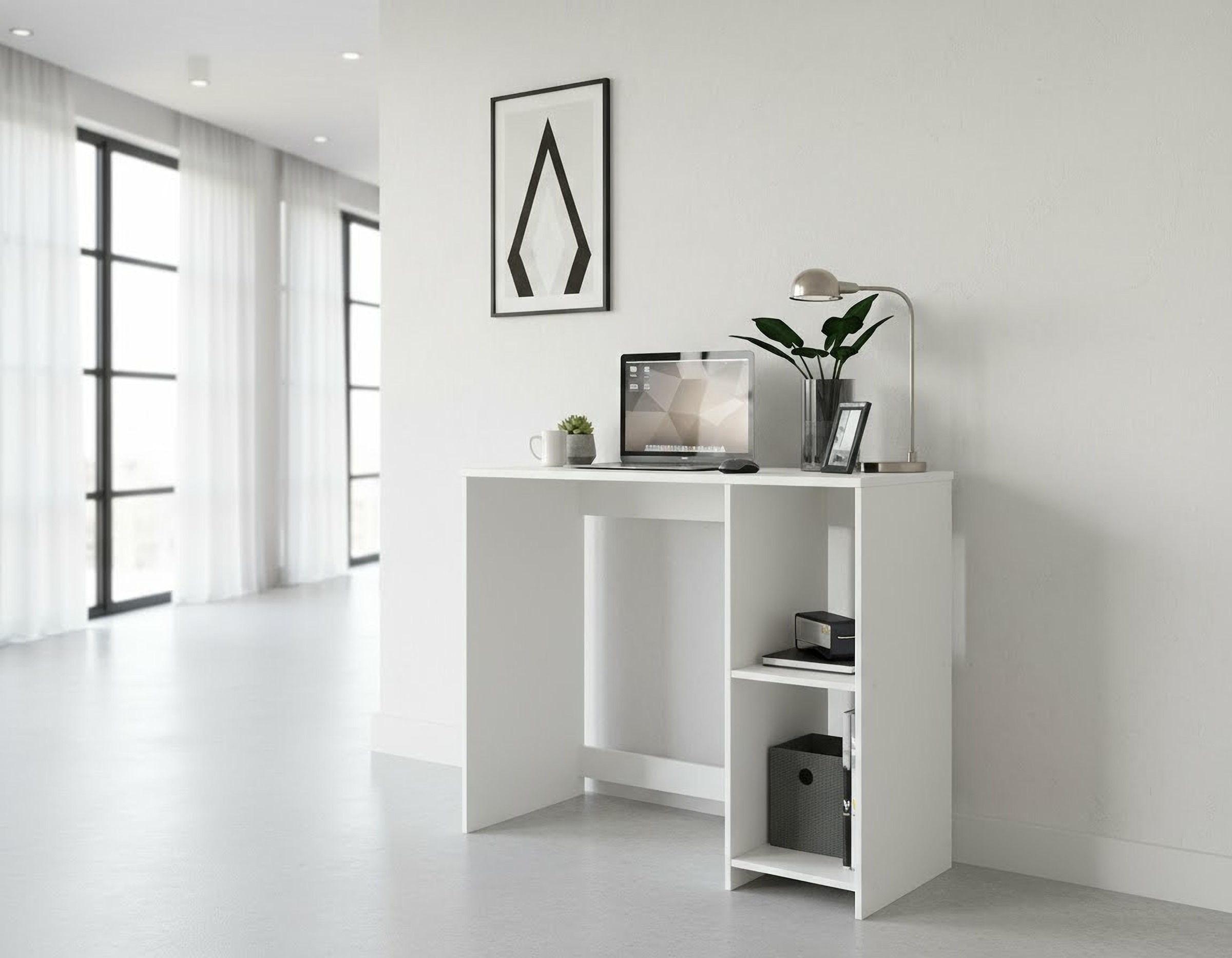 GOODproduct Schreibtisch »BAKAR, Laptoptisch, Computertisch,« 2 offene Fächer, platzsparend, Breite 80 x Tiefe 40 cm