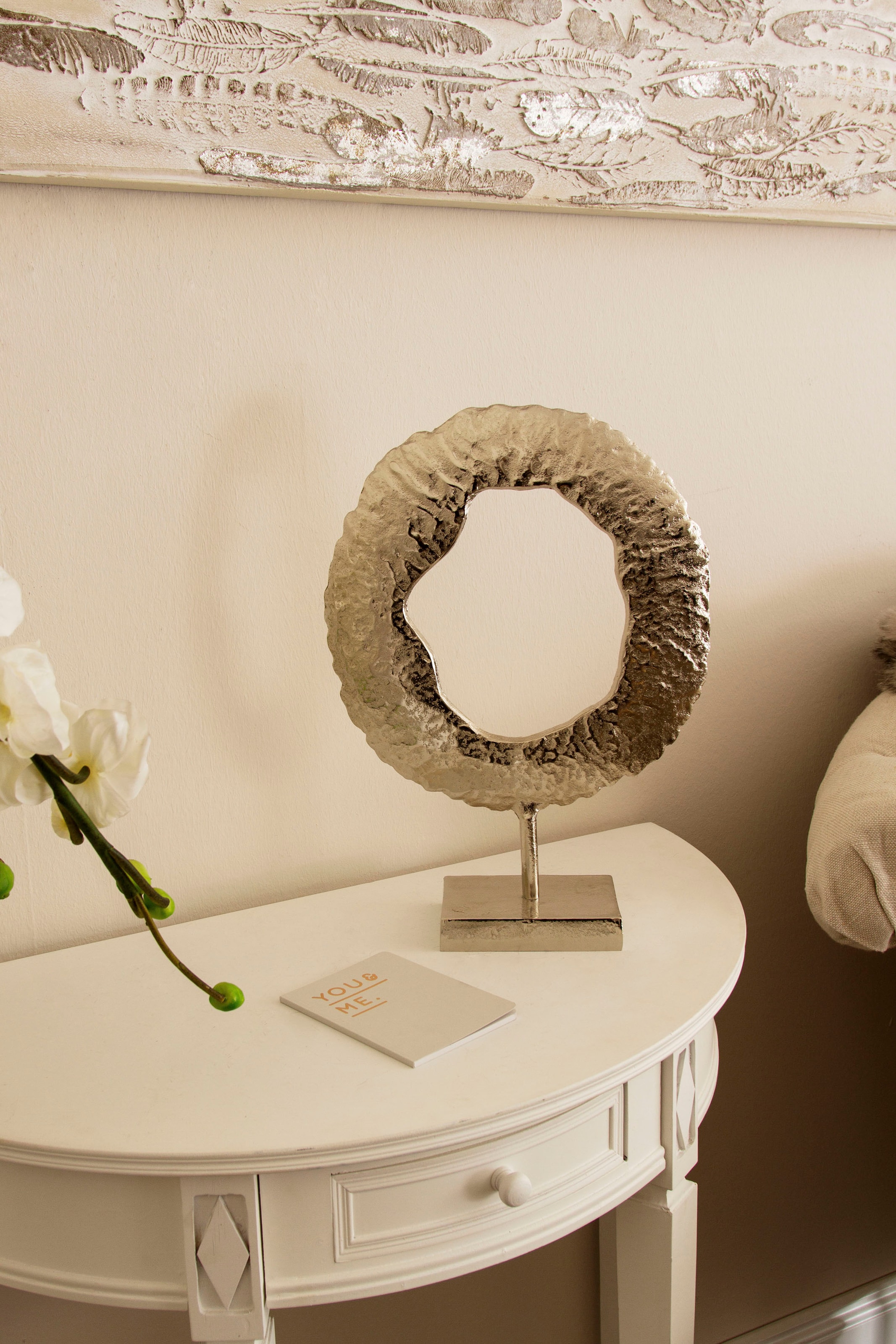 Myflair Möbel & Accessoires Dekoobjekt, Skulptur, silberfarben, Höhe 44 cm, aus Metall, Wohnzimmer