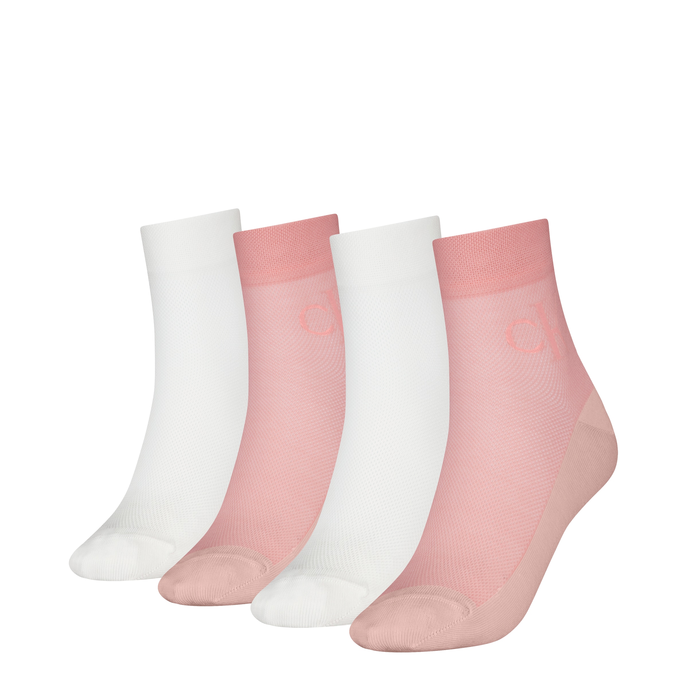 Image of Calvin Klein Jeans Socken "CKJ WOMEN SHORT SOCK 4P MESH ECOMM" 4 Paar tlg. mit dezentem Logo-Print