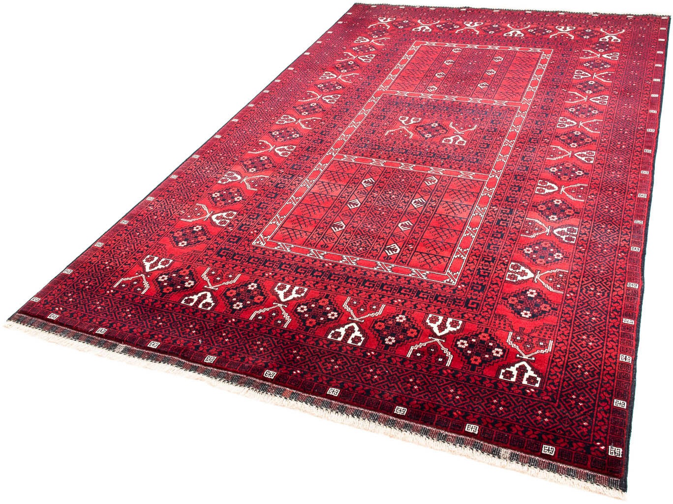 Image of morgenland Orientteppich »Turkaman - 255 x 151 cm - dunkelrot«, rechteckig, 6 mm Höhe, Wohnzimmer, Handgeknüpft, Einzelstück mit Zertifikat bei Ackermann Versand Schweiz