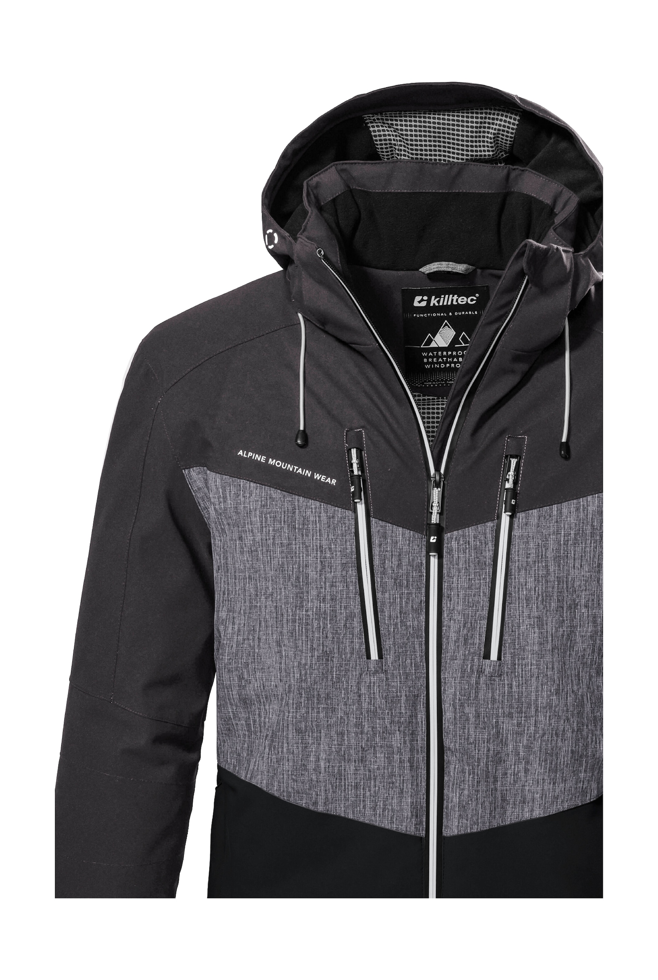 Killtec Skijacke »KSW 45 MN SKI JCKT«, Trendige, wasserdichte Skijacke mit abnehmbarer Kapuze und Schneefang