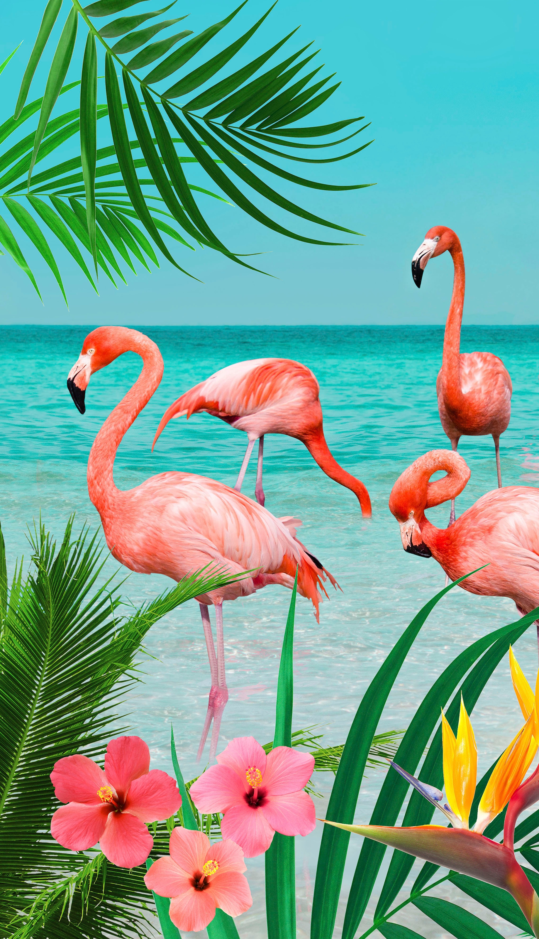 mit bequem (1 good »Flamingo«, Flamingos St.), Strandtuch morning kaufen