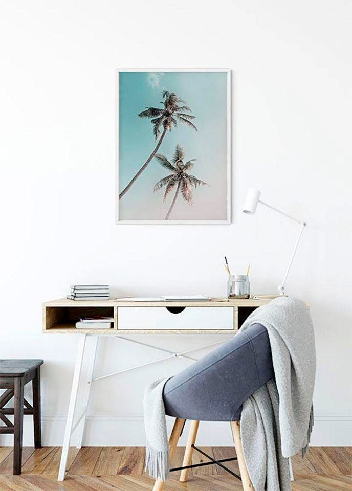 Image of Komar Bild "Miami Palms" Blätter Pflanzen 1 Stk. tlg. Wandbild zur Dekoration - ohne Rahmen