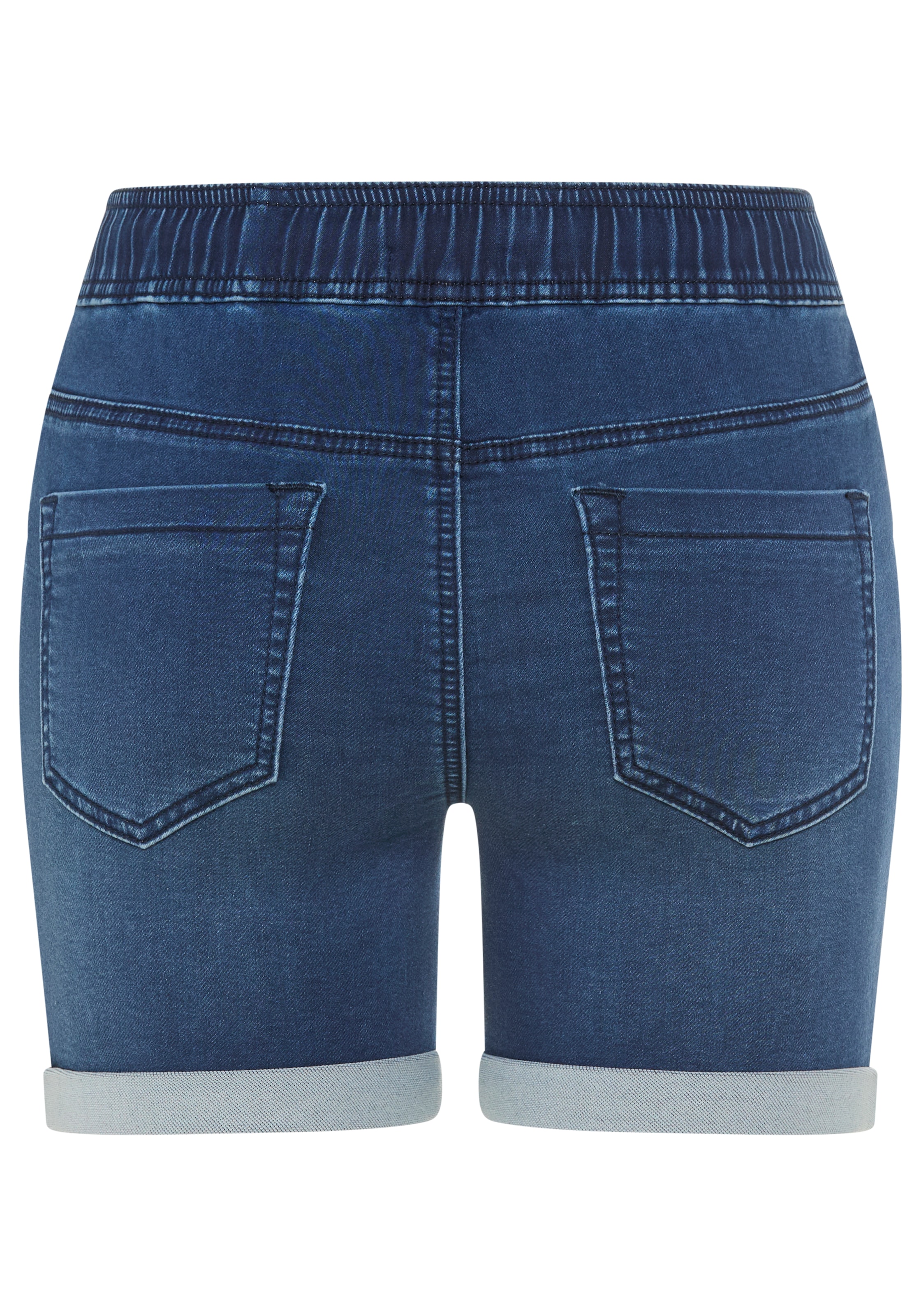 Arizona Short en jean figurnah, normale Leibhöhe, mit Bindebändern am Bund