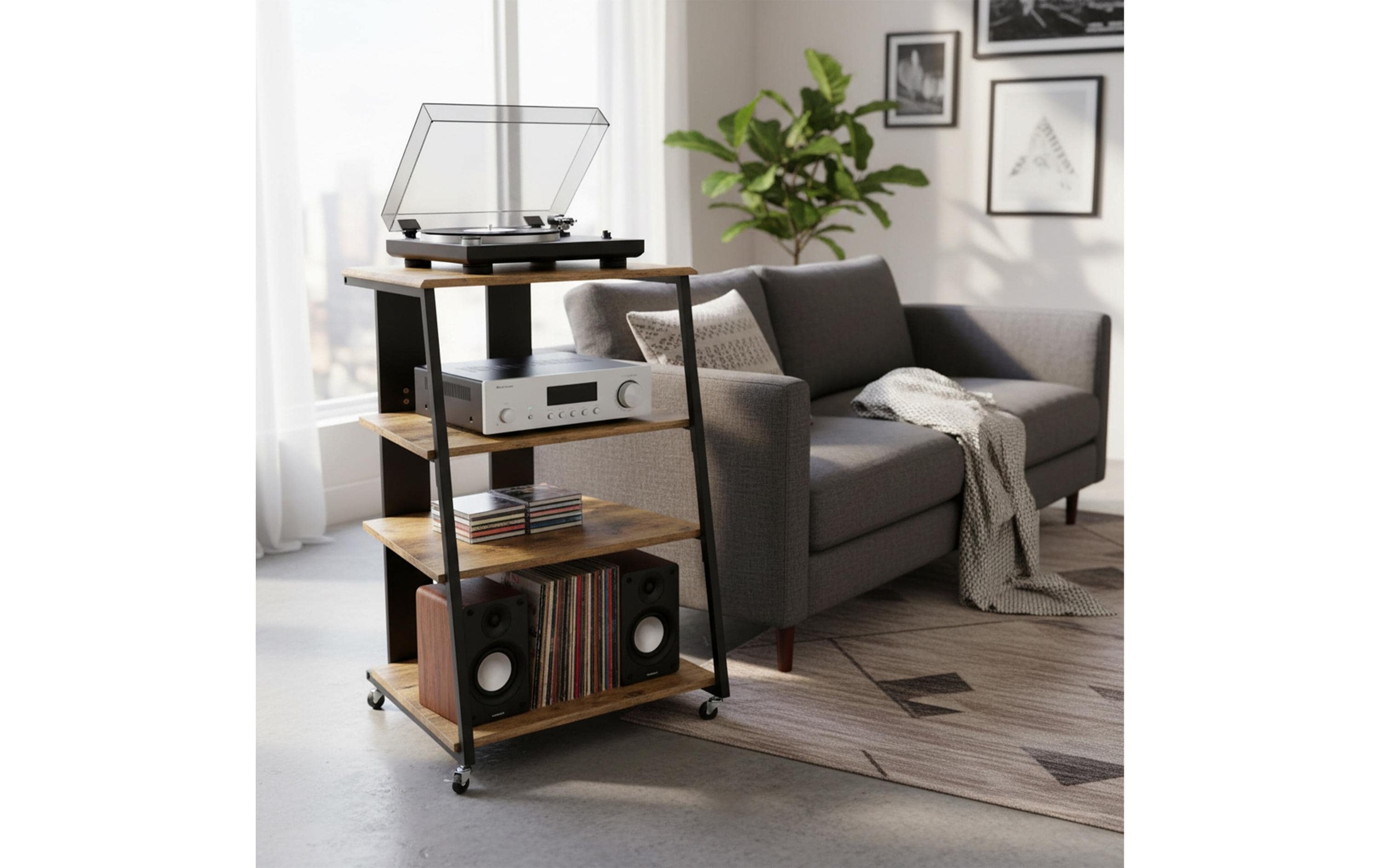 relaxdays TV-Board »Hifi-Regal 78 x 61 x 52 cm«