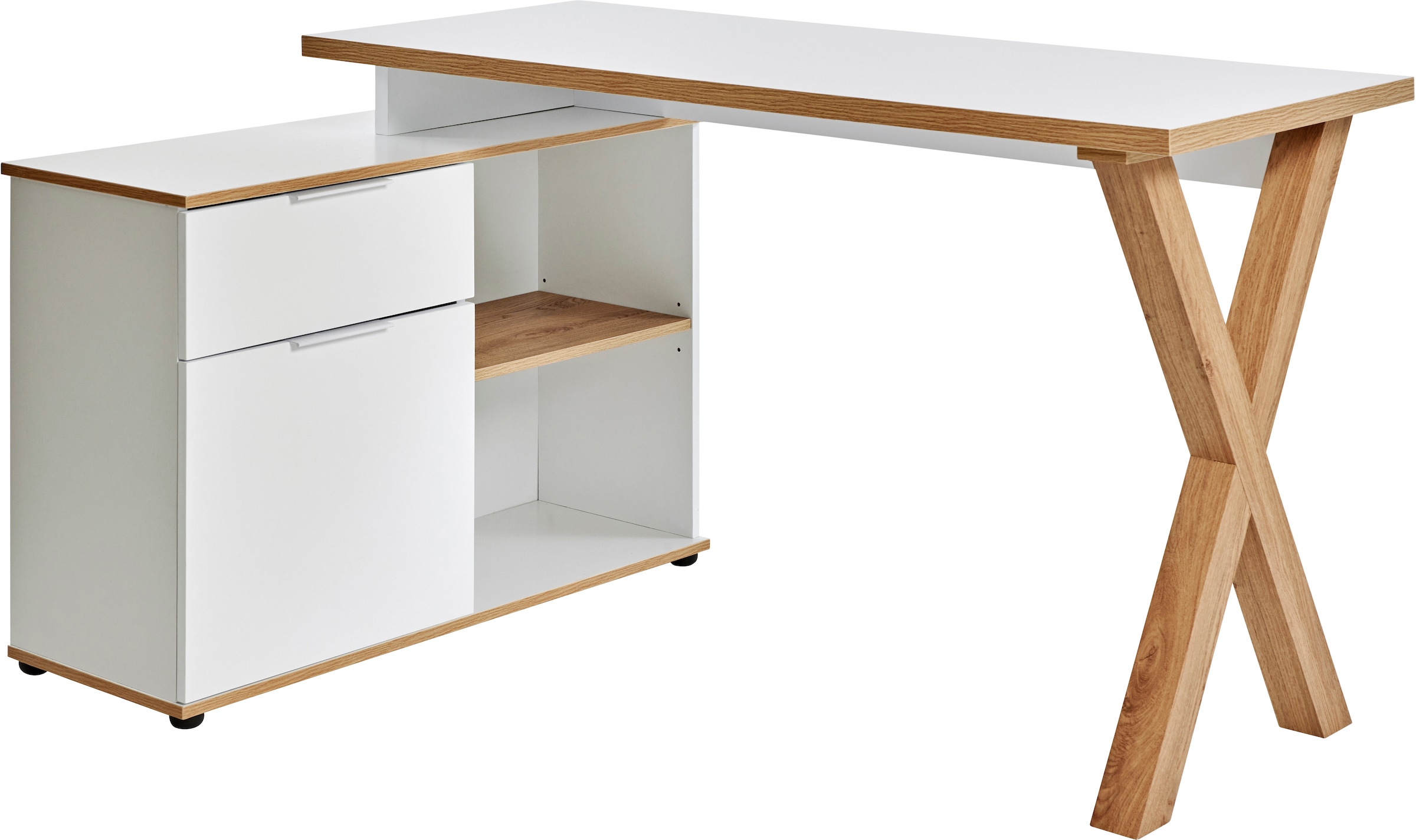 Jahnke Eckschreibtisch »X-CLUB C 40 E« 1 Stk. tlg. Eckschreibtisch, wechselseitig montierbar, X-Gestell