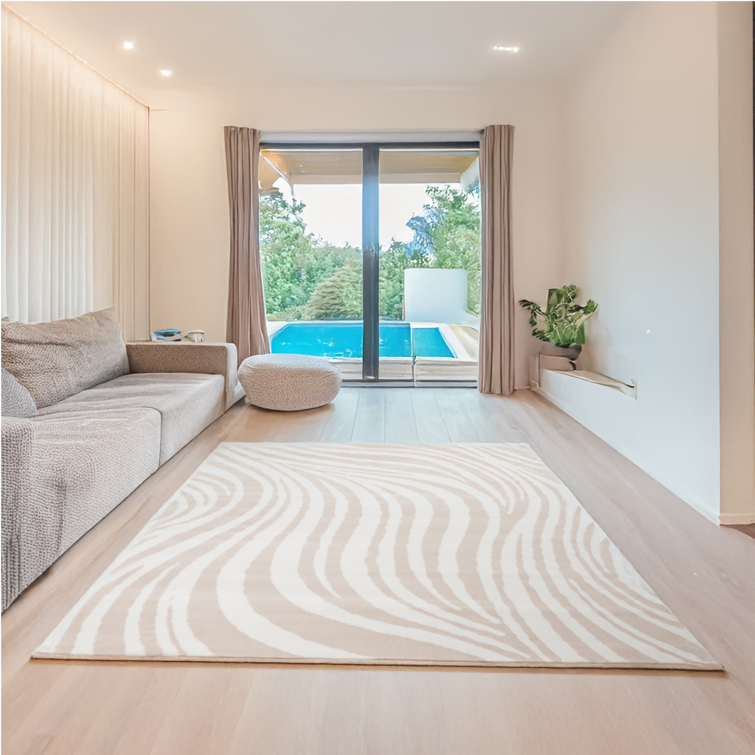 GOODproduct Tapis »Liaa in Wellen Design, softer Kurzflor,« Rectangulaire 7 mm Höhe 3D-Optik, Scandi-Look, Wohnzimmer, Esszimmer, Schlafzimmer