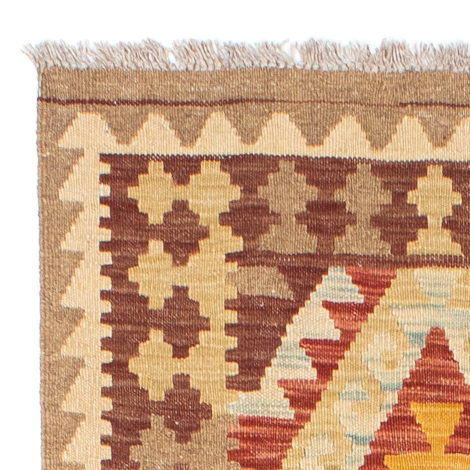 morgenland Läufer »Kelim Medaillon Beige 200 x 70 cm«, rechteckig, 4 mm Höhe, OrientOptik