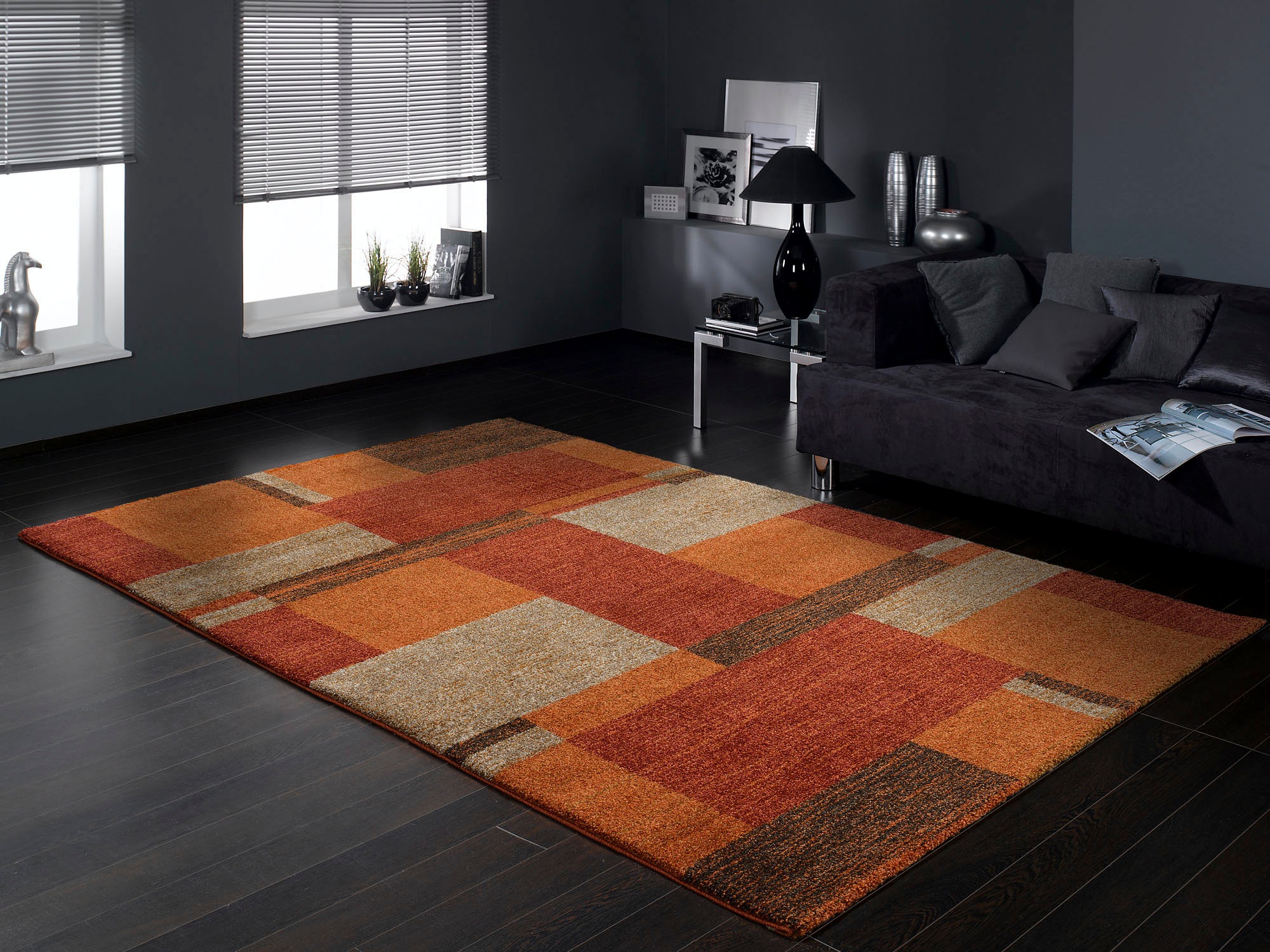 Image of OCI DIE TEPPICHMARKE Teppich "CASTLE BEPPO, auch als Läufer" rechteckig 20 mm Höhe dichter Frisé Kurzflor, kariert, Wohnzimmer, Schlafzimmer