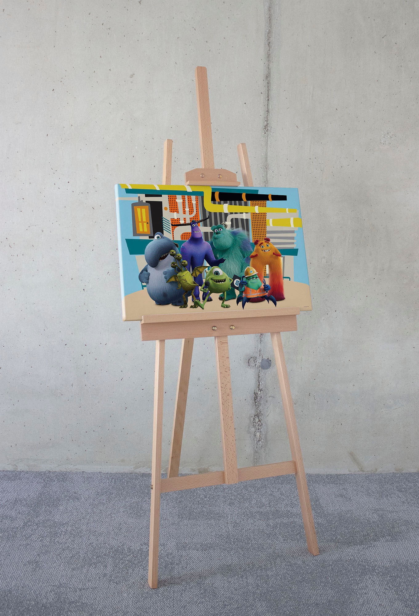 Image of Komar Leinwandbild "Monsters at Work - Grösse 40 x 60 cm" Disney 40 x 60 cm (Breite x Höhe), 1 Stk. tlg. Keilrahmenbild mit Echtholzrahmen, Kinderzimmer