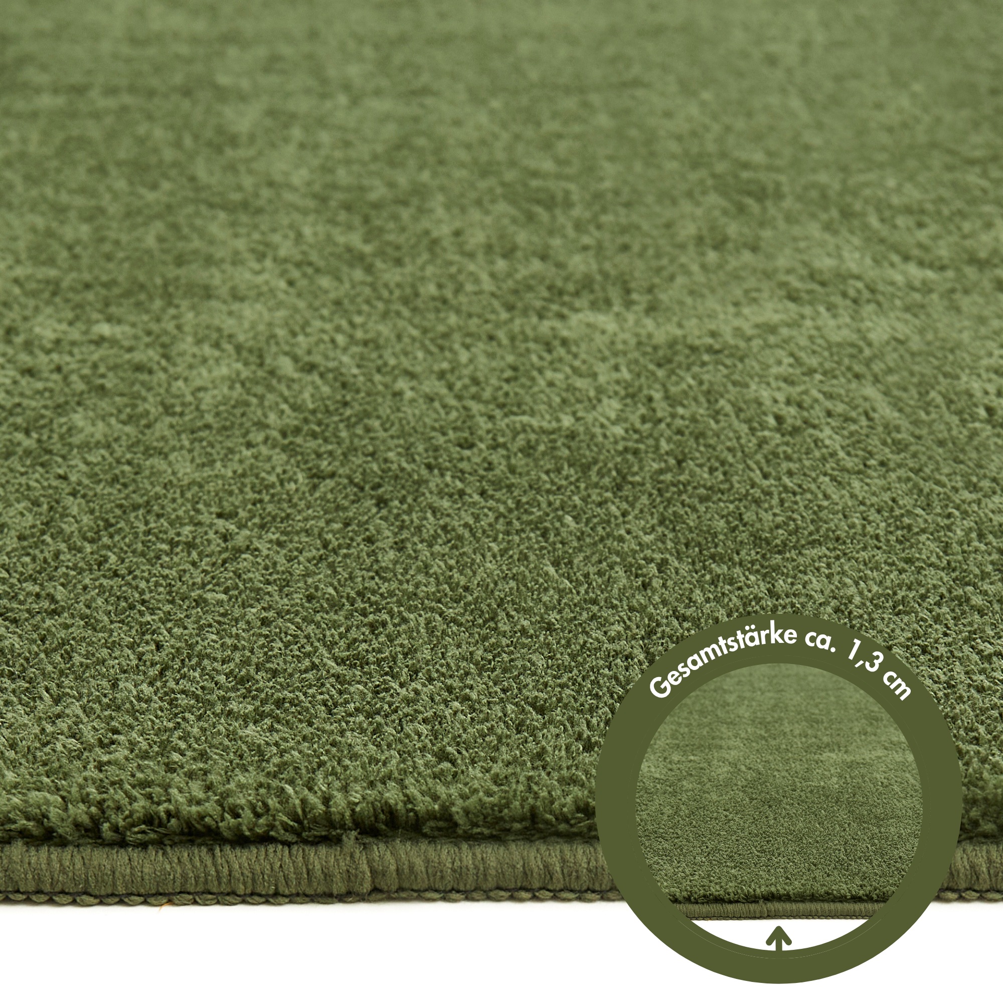 Andiamo Tapis »Arezzo« Rectangulaire 16 mm Höhe Uni Farben, weicher Flor, waschbar, ideal im Wohnzimmer & Schlafzimmer