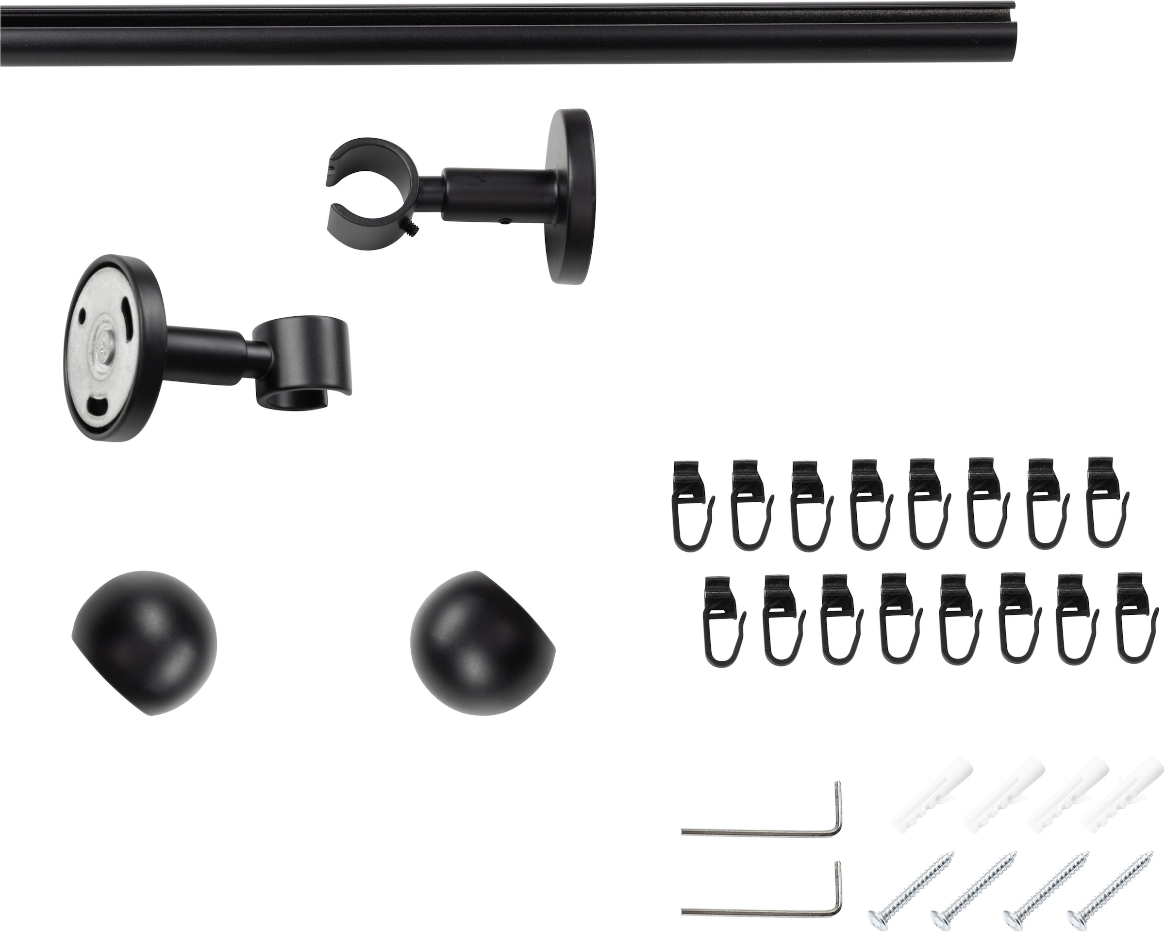 SN DECO GROUP Gardinenstange »Gardinenstange Innenlauf Strassburg Ø 19 mm, 1-läufig, Fixmass« Ø 19 mm Fixmass;kürzbar