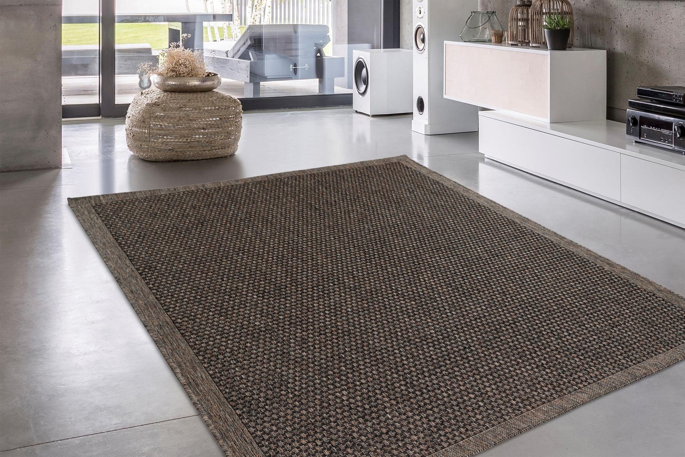 calo-deluxe Teppich »Perugia 1060«, rechteckig, 7 mm Höhe, In- und Outdoor geeignet, Wohnzimmer