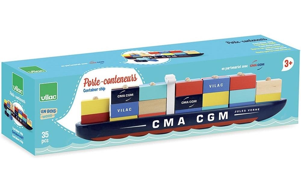 Vilac Stapelspielzeug »Containerschiff«