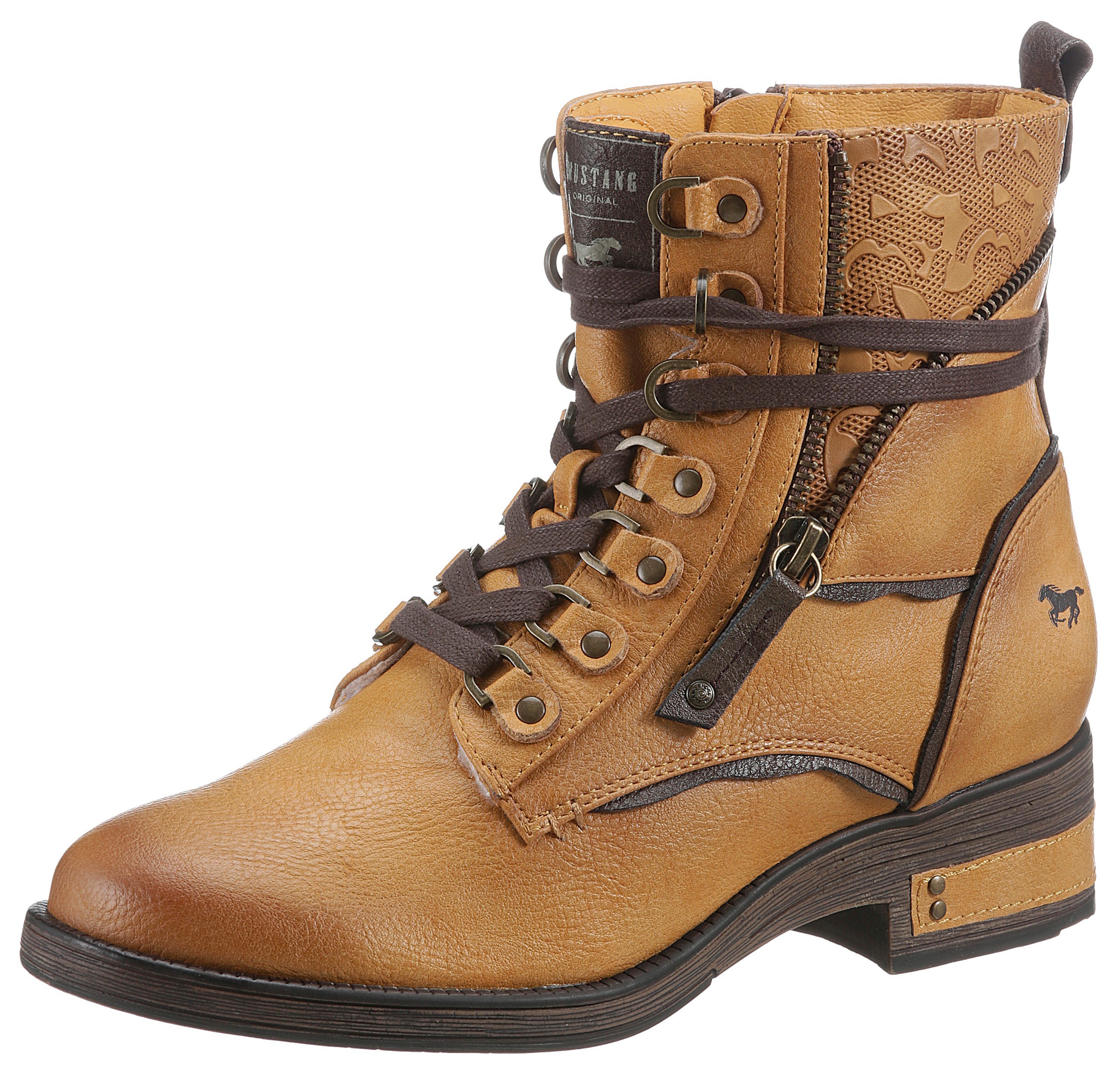 Image of Mustang Shoes Schnürboots, Schnürung um den Schaft bei Ackermann Versand Schweiz
