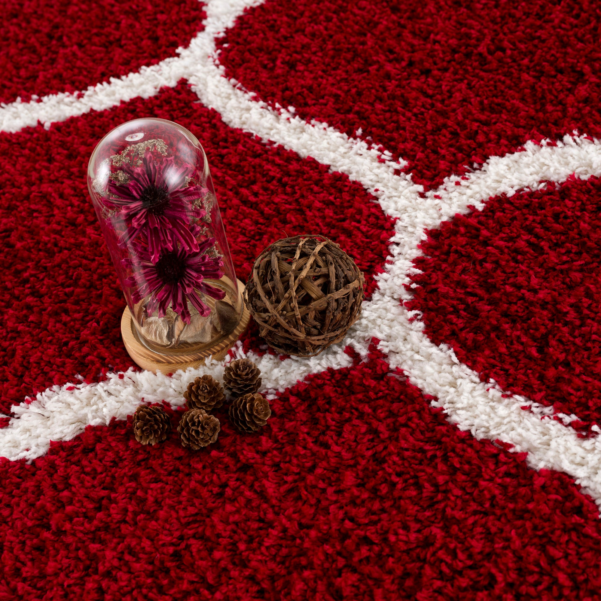 Sanat Hochflor-Teppich »Madrid« rund 30 mm Höhe Wohnzimmer, Langflor, Shaggy Teppich