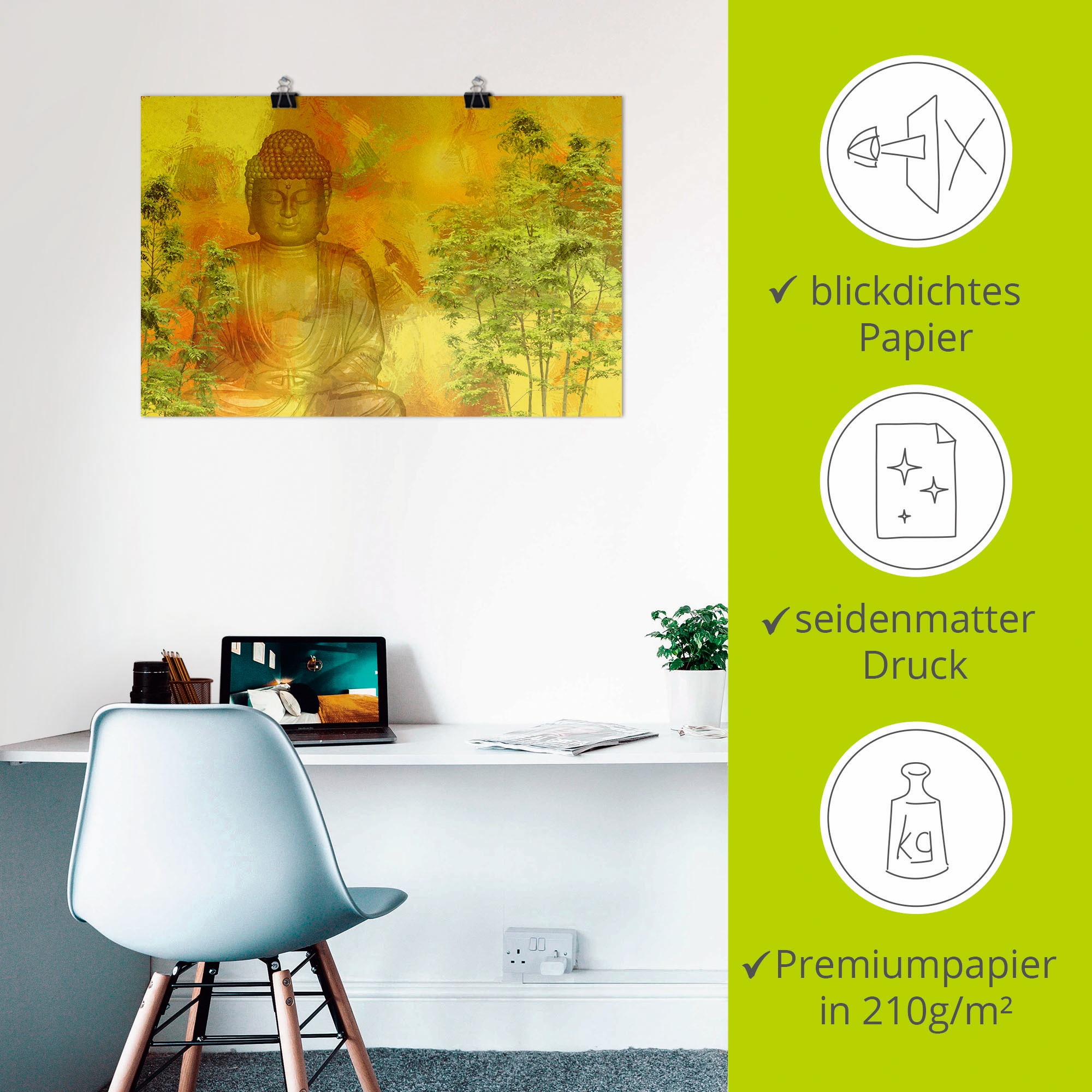 Artland Wandbild »Kraft sammeln«, Religion, (1 St.), als Alubild, Outdoorbild, Leinwandbild, Poster in verschied. Grössen