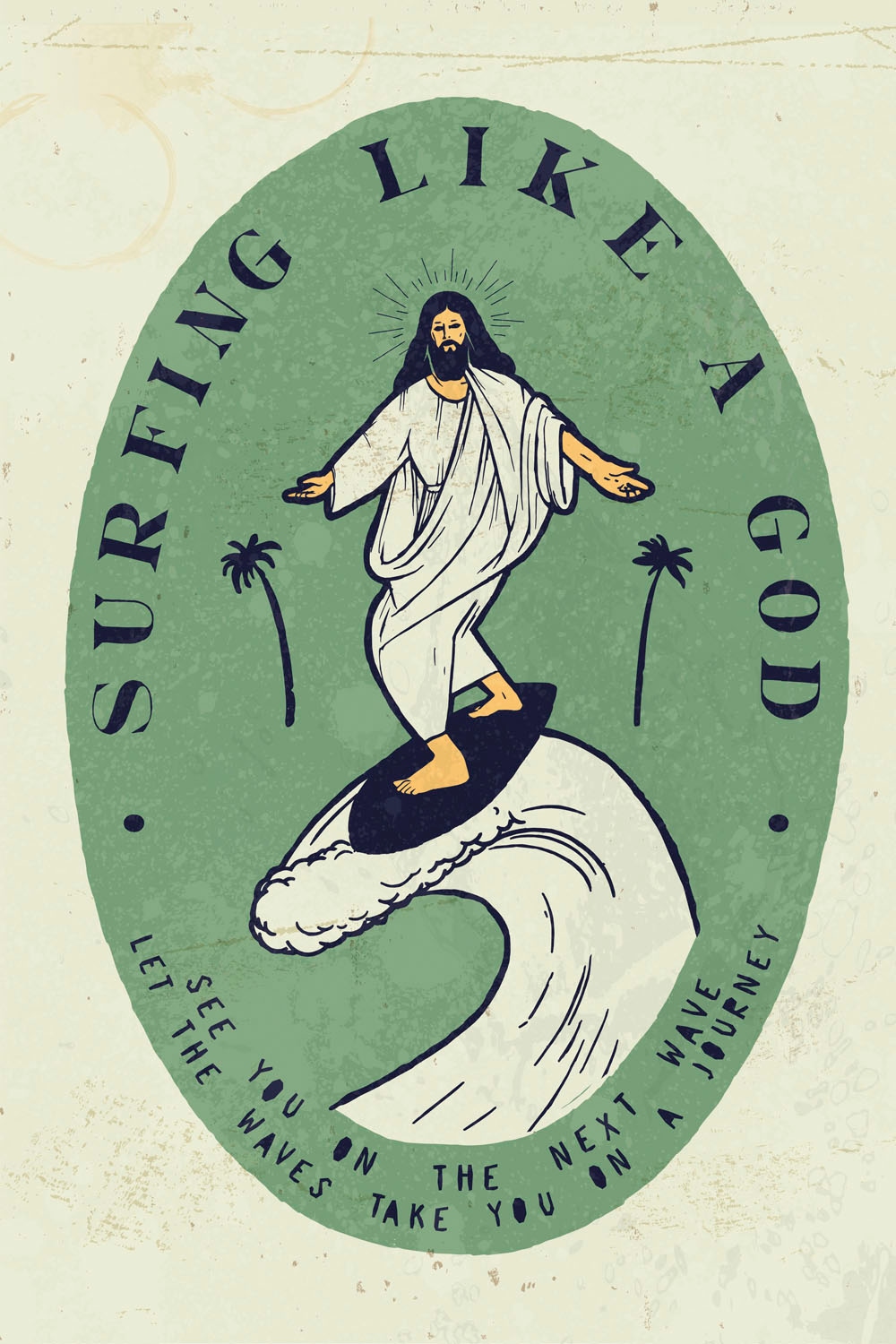 queence Metallbild »Surf God« 1 Stk. tlg. Stahlschilder