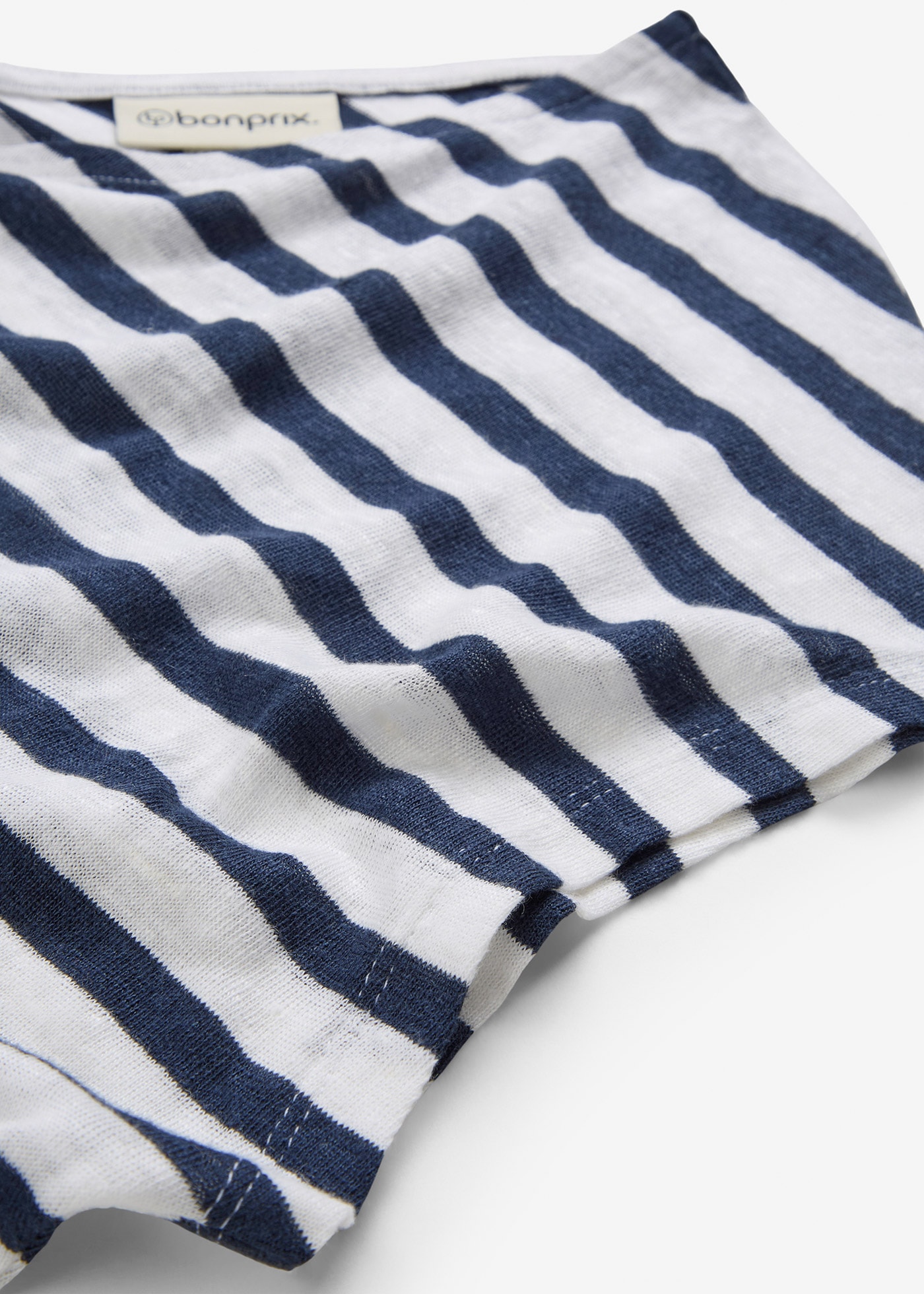 bonprix T-shirt Oversize Passform, Kurzarm, V-Ausschnitt, aus Leinen, pflegeleicht