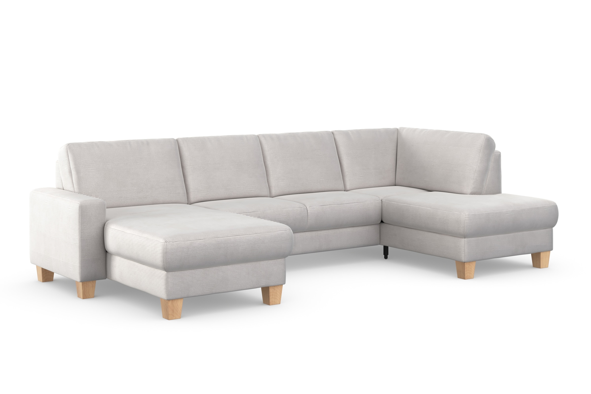 Home affaire Wohnlandschaft »Summer U-Form«, mit oder ohne Bettfunktion und Bettkasten, Cord-Bezug