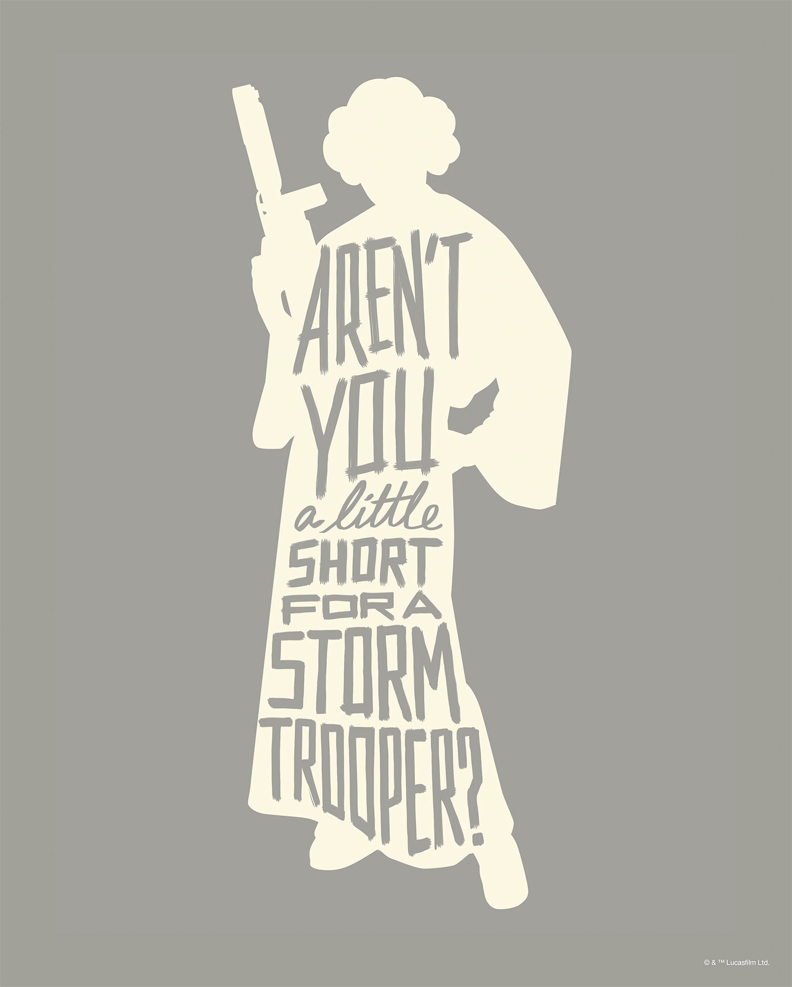 Image of Komar Bild "Star Wars Silhouette Quotes Leia" Disney 1 Stk. tlg. Wandbild zur Dekoration im Kinderzimmer - ohne Rahmen