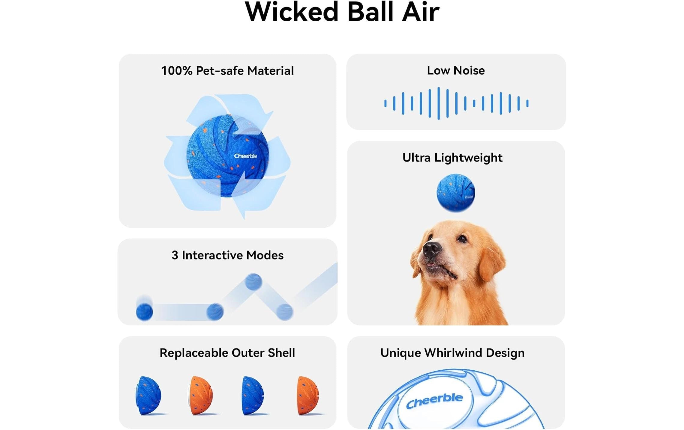   Jouet d'intelligence pour animaux »Cheerble Wicked Ball Air«