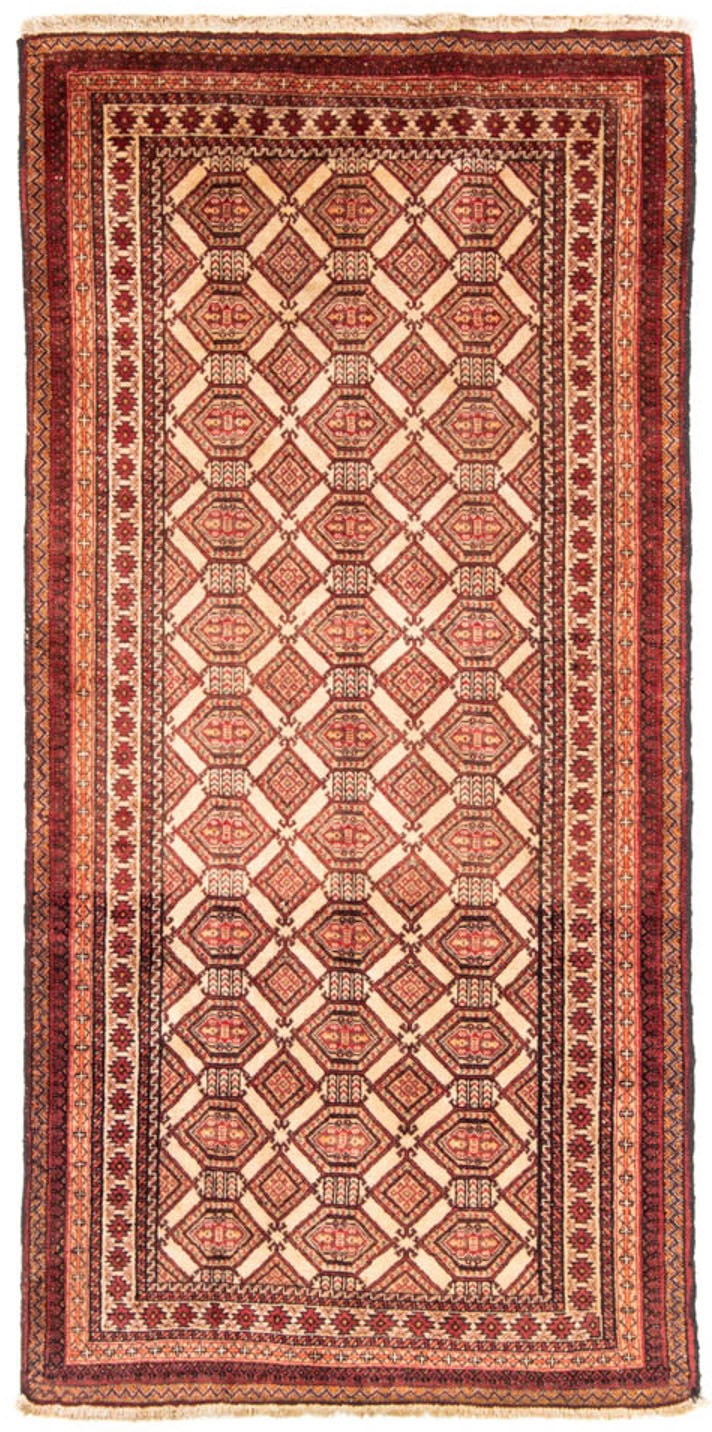 Image of morgenland Hochflor-Läufer »Belutsch Durchgemustert Beige 222 x 111 cm«, rechteckig, 0,8 mm Höhe, Handgeknüpft bei Ackermann Versand Schweiz