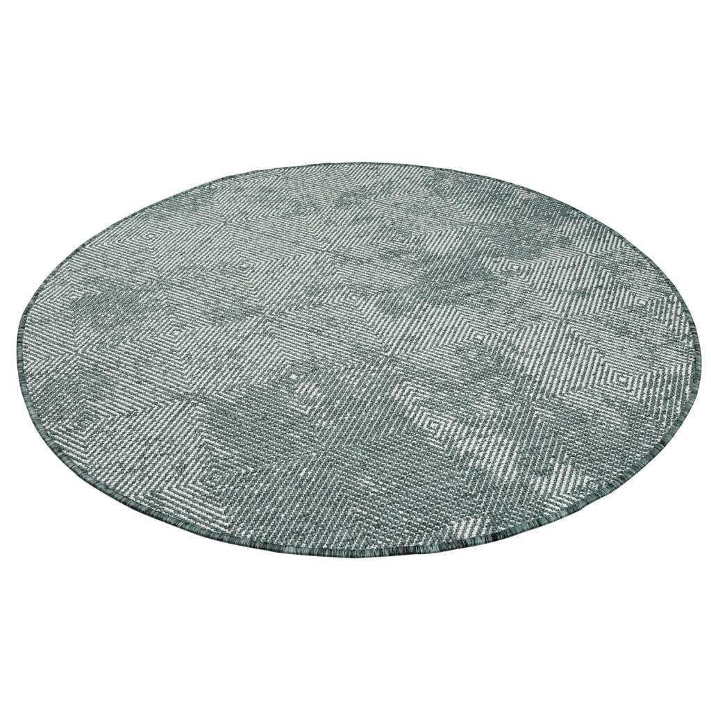 Carpet City Outdoorteppich »DUO RUG 5845« rund 5 mm Höhe Wendeteppich Wetterfest In- & Outdoor, Balkon, Terrasse, Wohnzimmer