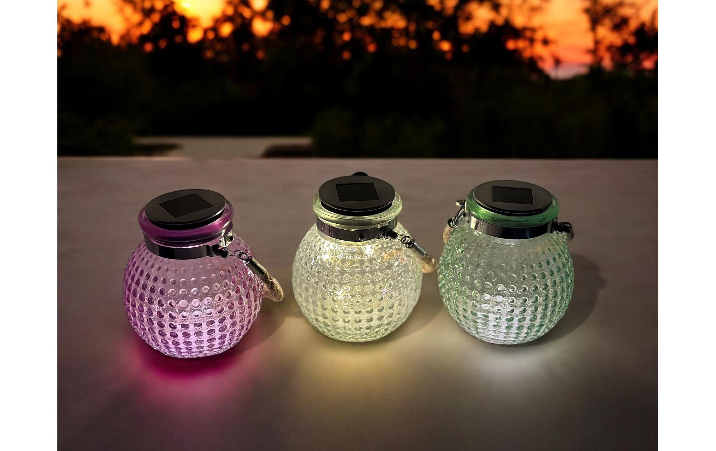 LED Solarleuchte »Dameco Solar Glas 3er Set«
