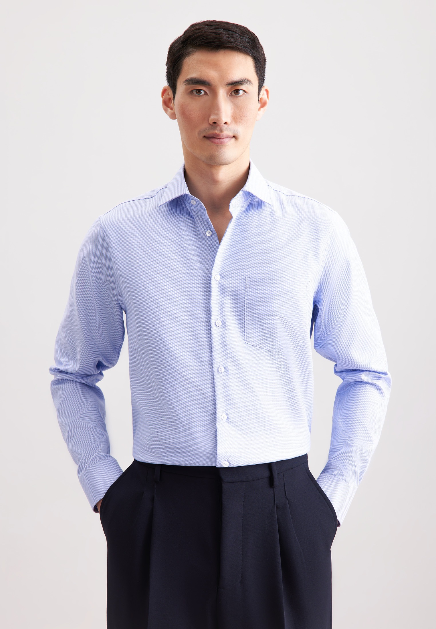 seidensticker Businesshemd »Regular« Regular Langarm Kentkragen Kleinmuster