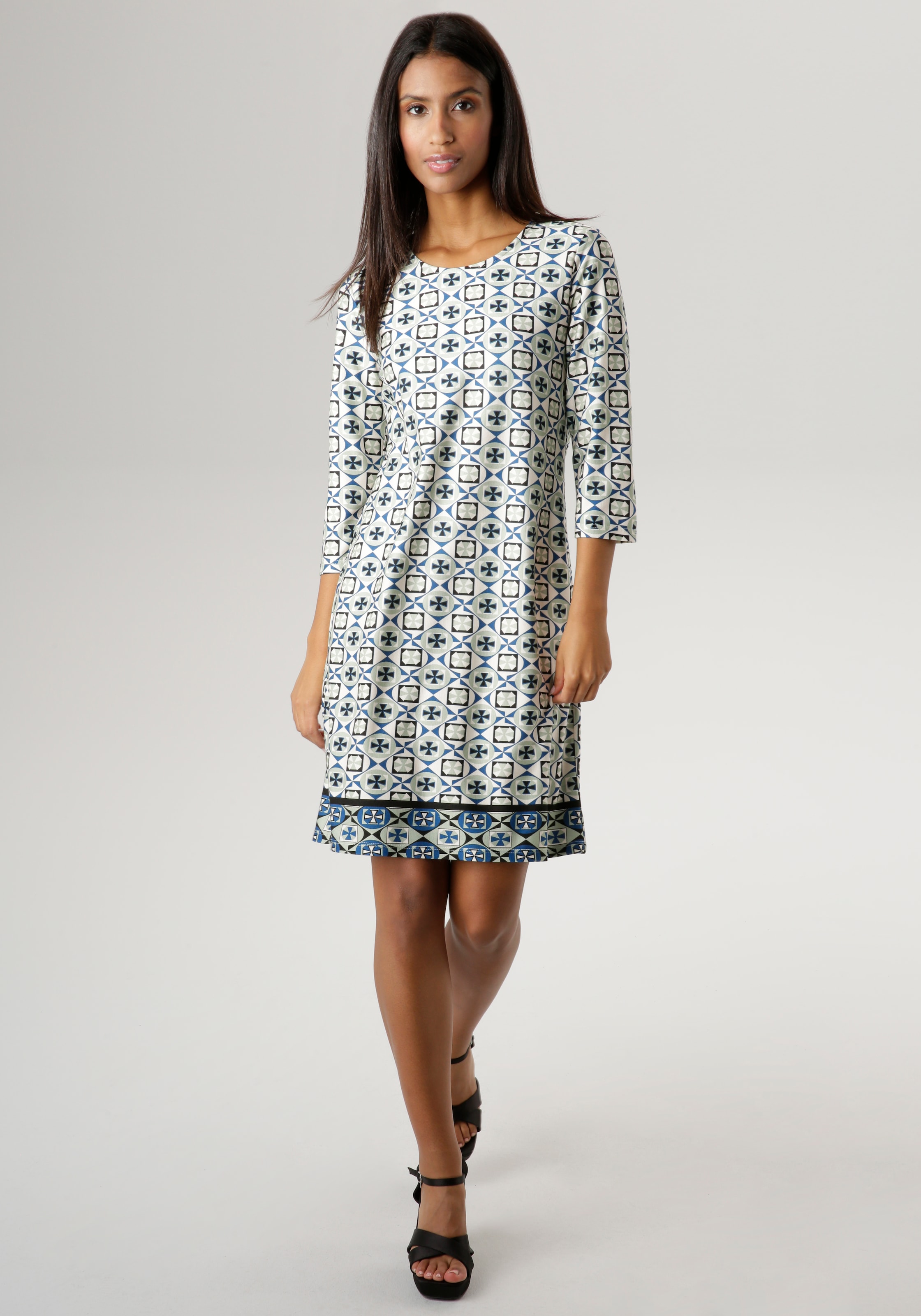 und Bordüre Aniston Jerseykleid, SELECTED NEUE mit KOLLEKTION versandkostenfrei aufgedruckter - bestellen geometrischem Muster ♕