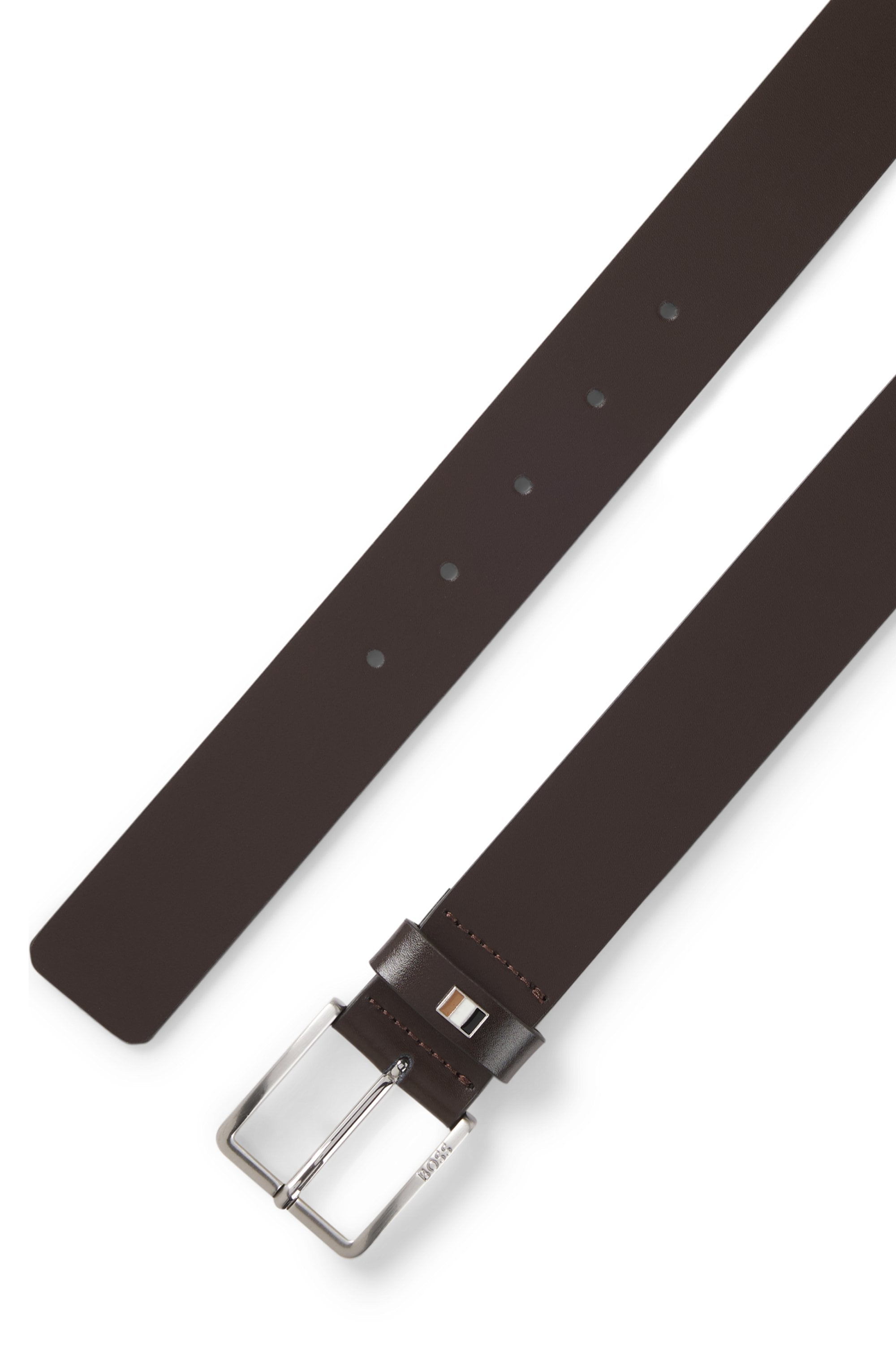 BOSS Ledergürtel »Ther-Flag-E_Sz35« mit stilvollen Markendetails