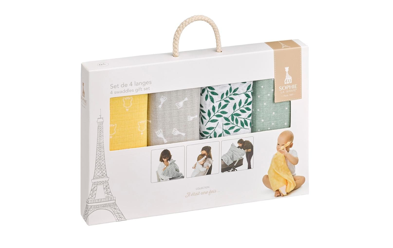 SOPHIE LA GIRAFE Schmusetuch »Mulltuch 4er Set 70 cm x 70 cm«