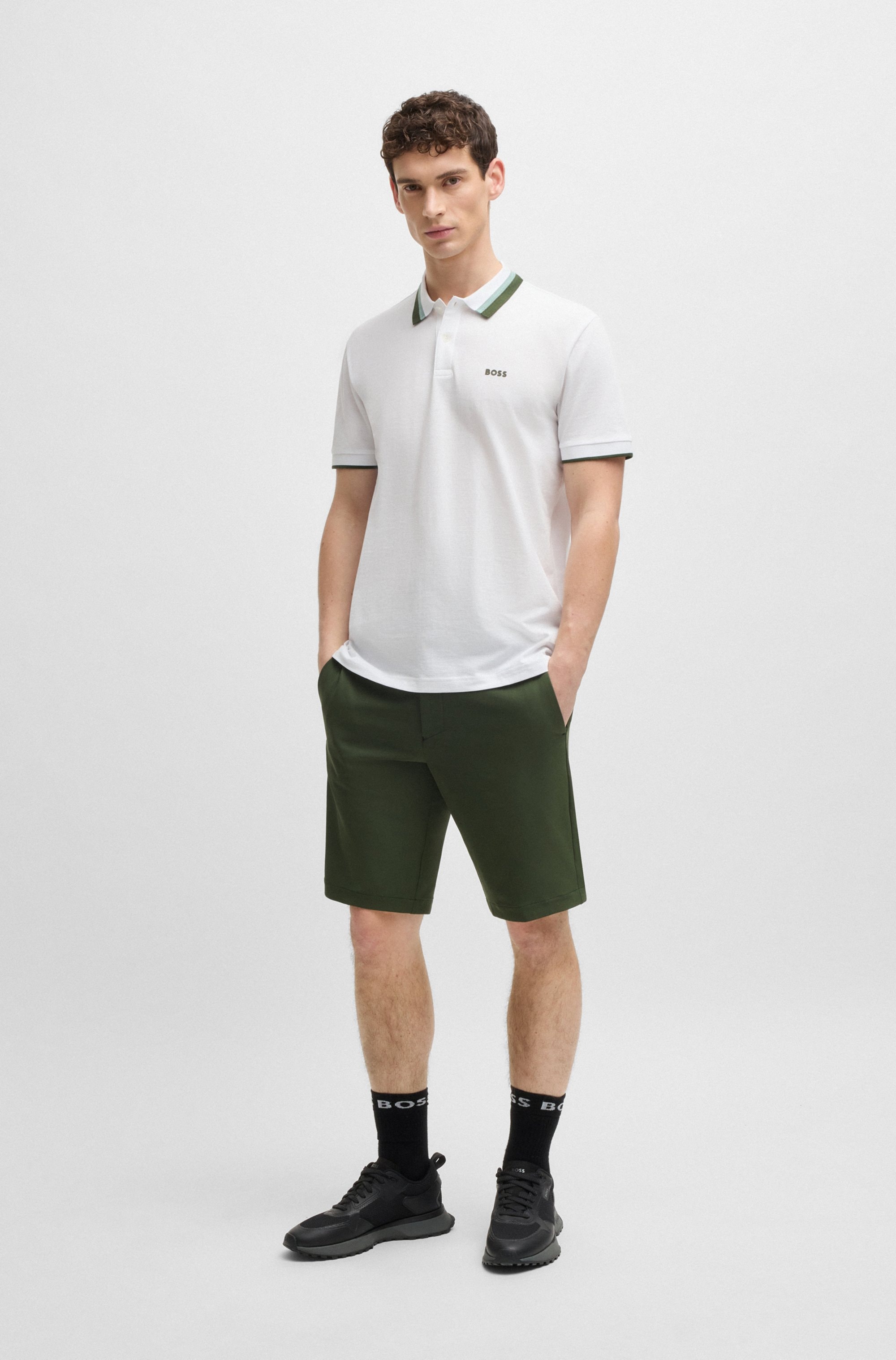 BOSS GREEN Poloshirt »Paddy AP Herit« mit kontrastfarbenen Details