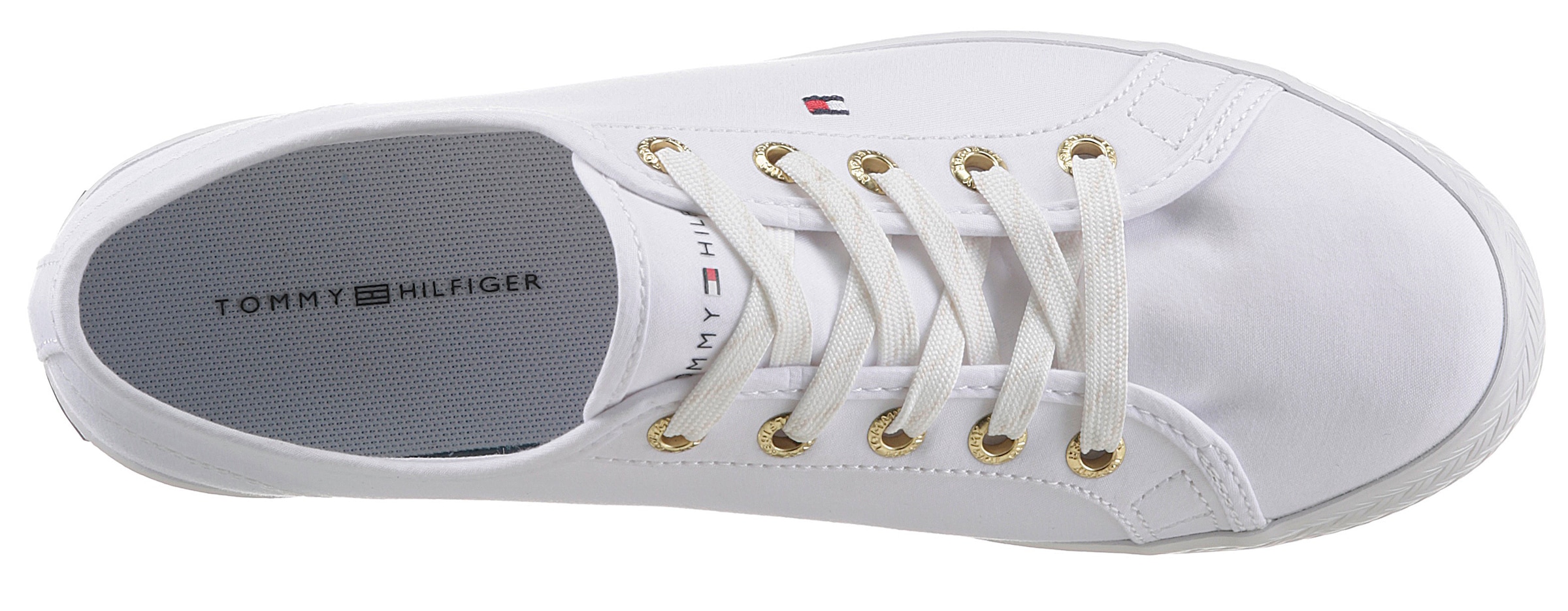 Tommy Hilfiger Sneaker »ESSENTIAL NAUTICAL SNEAKER«, mit goldfarbenen Ösen, Freizeitschuh, Halbschuh, Schnürschuh