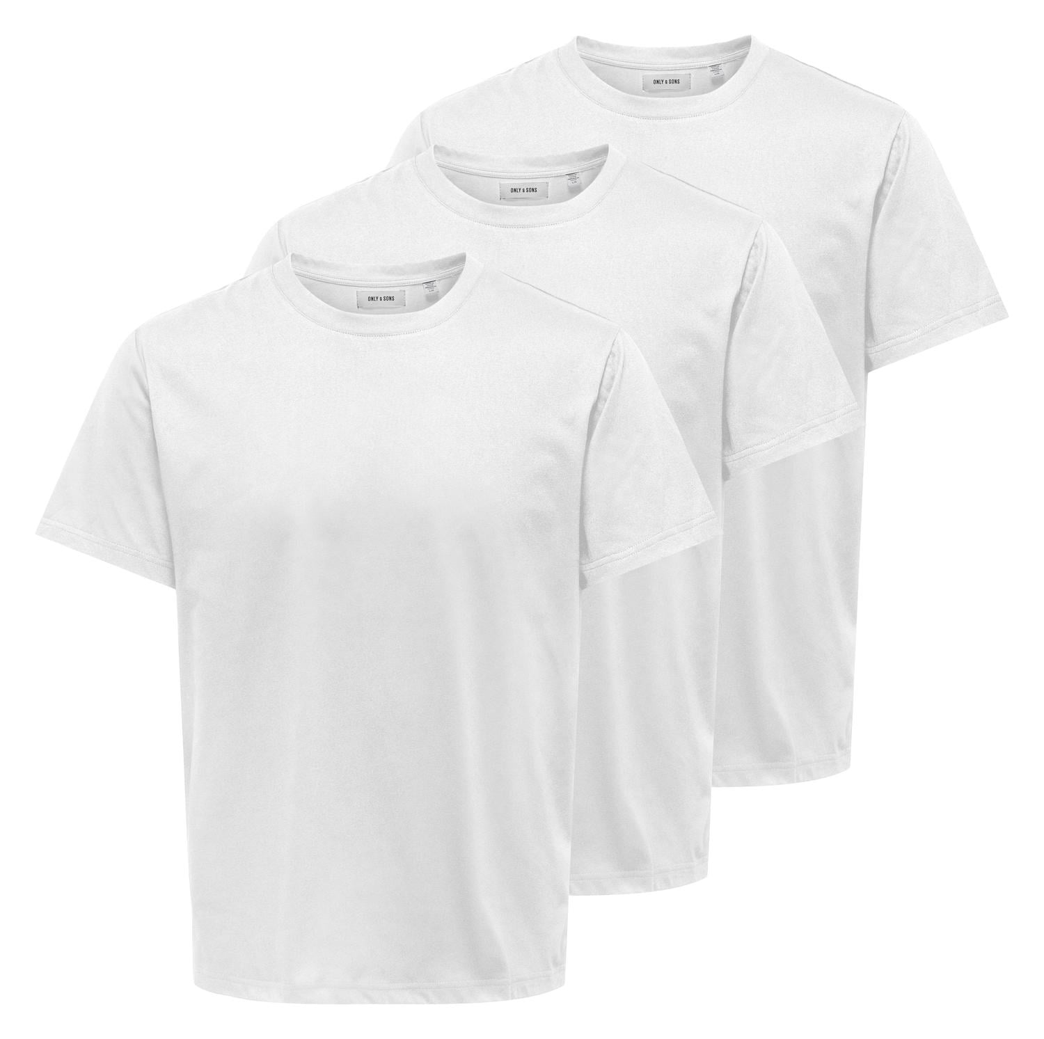 Image of ONLY & SONS Rundhalsshirt "ONSJEFF REG SS TEE 3-PACK OTL" Packung, 3