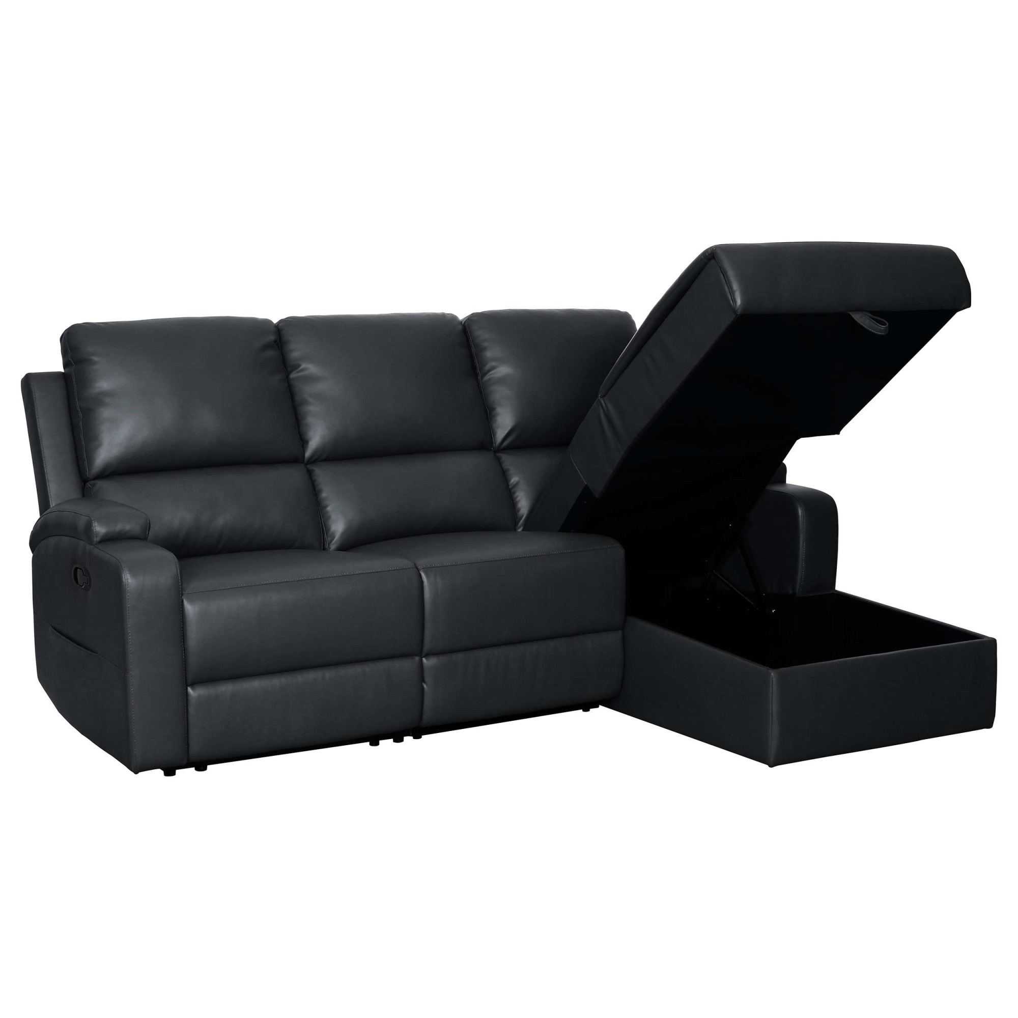 GOODproduct Ecksofa »NAPORI Kunstleder, Multimediasofa, L-Form« man. oder elektr. Relaxfuntion, USB-A bei elektr. Variante, Staukasten