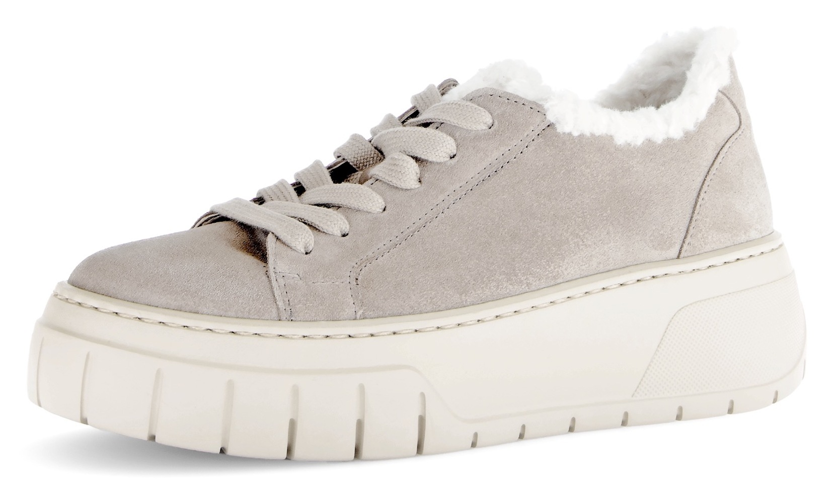 Image of Gabor Plateausneaker, Plateau, Freizeitschuh, Halbschuh, Schnürschuh mit Warmfutter-Kragen