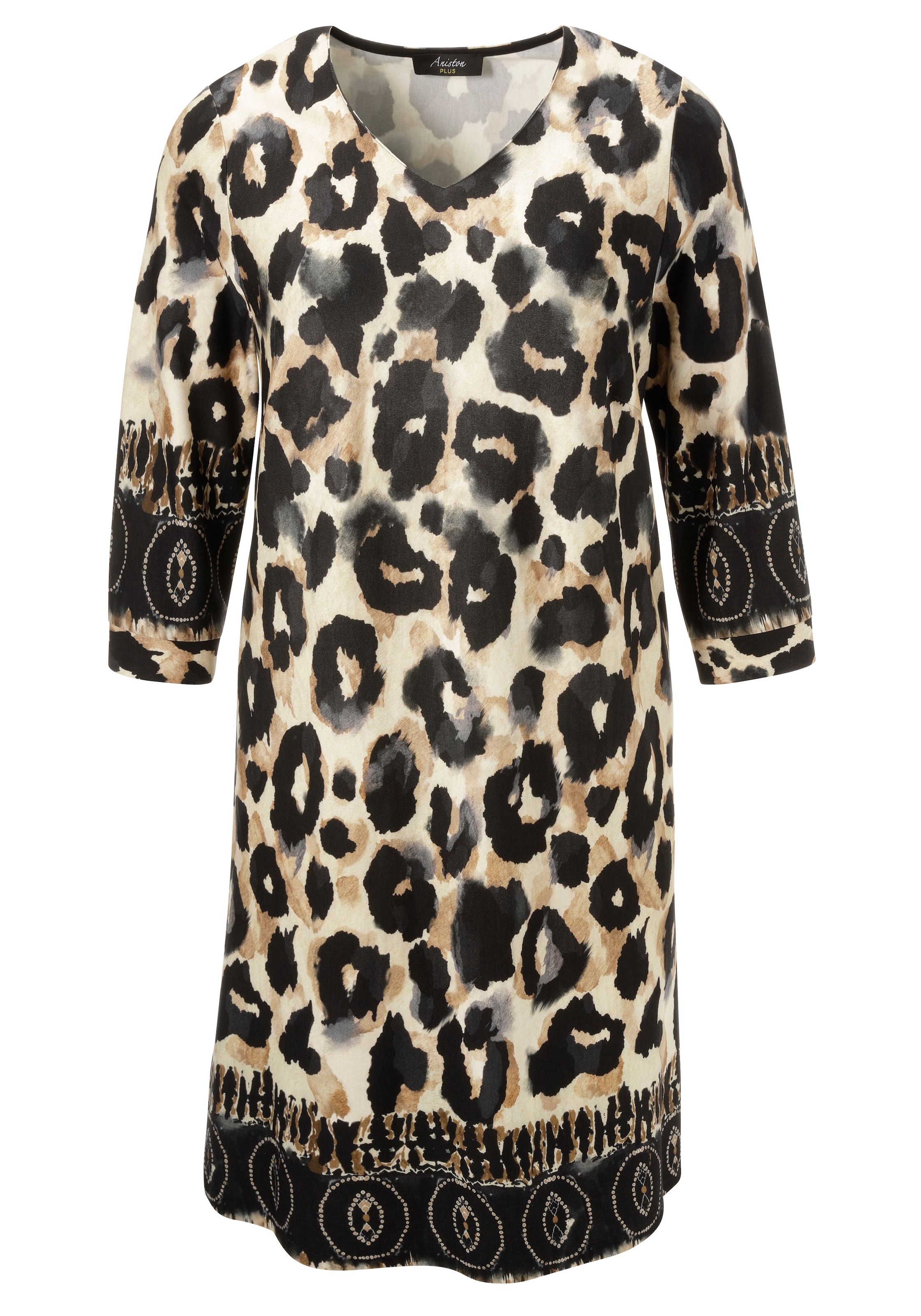 Aniston PLUS Jerseykleid, in ausdrucksvoller Animalprint - NEUE KOLLEKTION