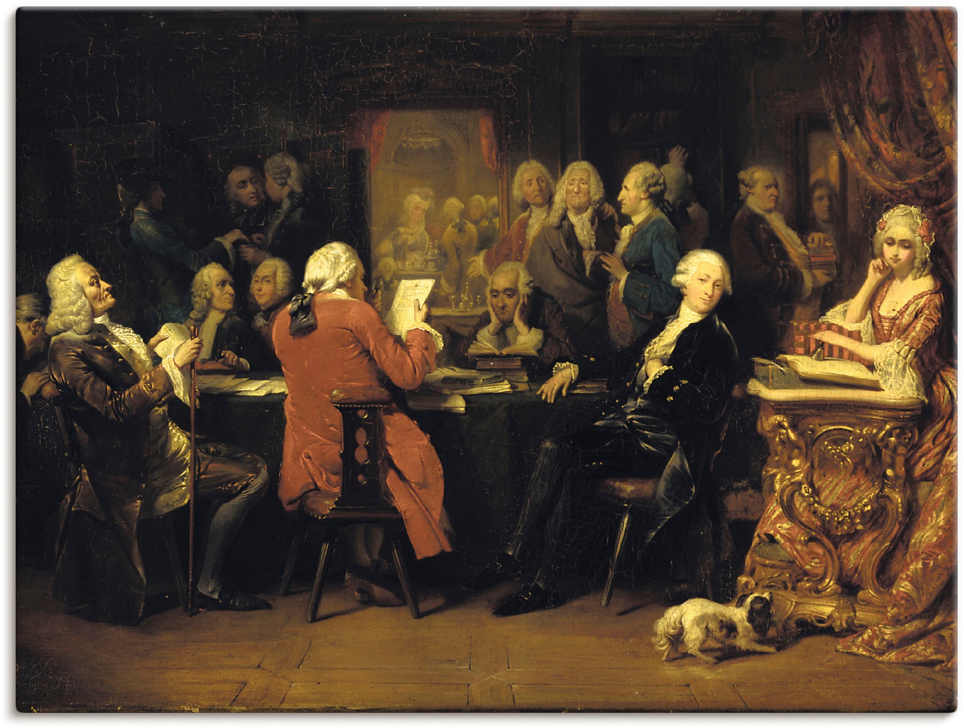 Image of Artland Wandbild »Voltaire im Lesezimmer des Café Procope.«, Menschen, (1 St.), in vielen Grössen & Produktarten -Leinwandbild, Poster, Wandaufkleber / Wandtattoo auch für Badezimmer geeignet bei Ackermann Versand Schweiz