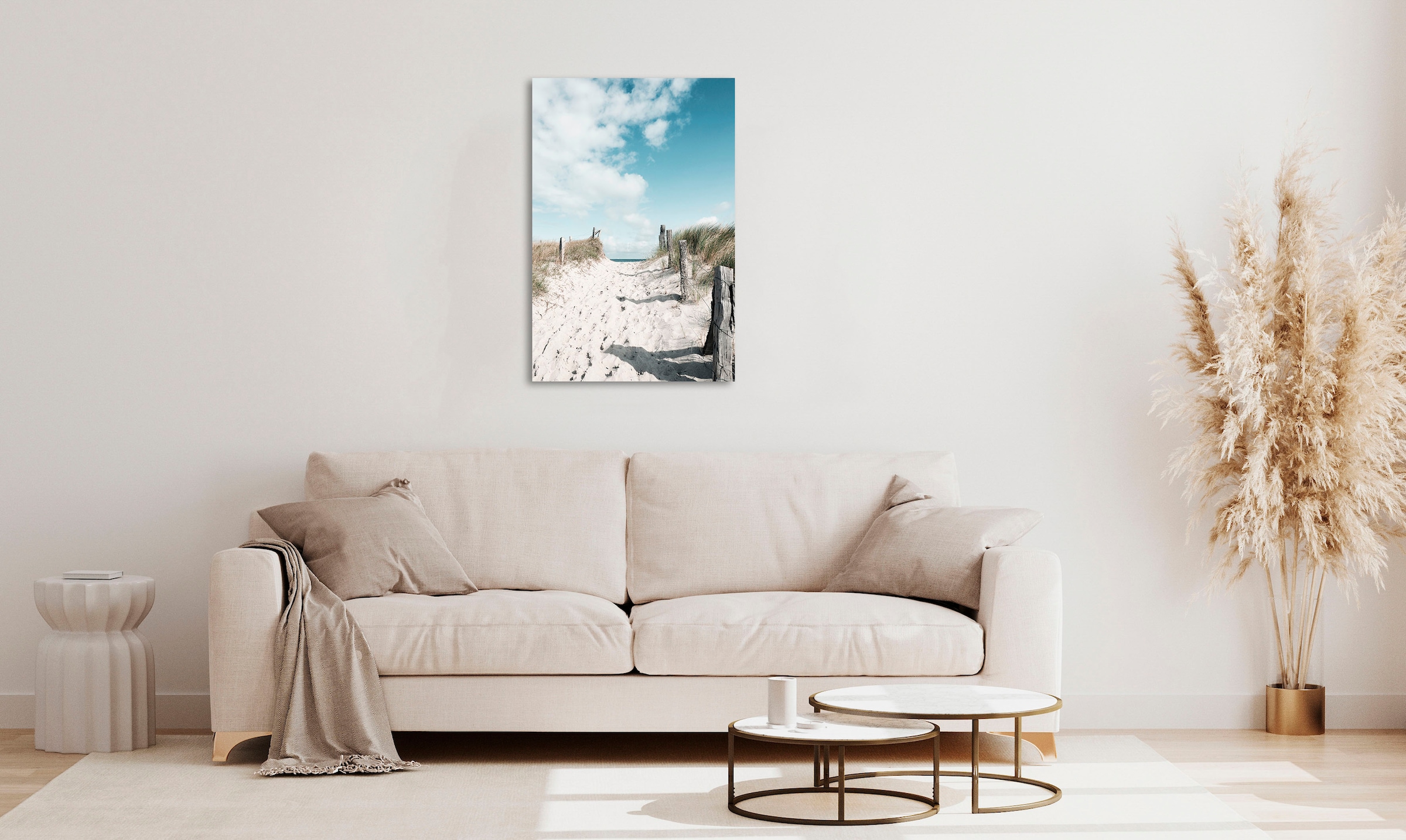 Image of queence Acrylglasbild "Exeter" Deutschland Düne Gräser Himmel Meer Meer Bilder Spa Steg Strand 1 Stk. tlg. Fine Art-Print in Galeriequalität