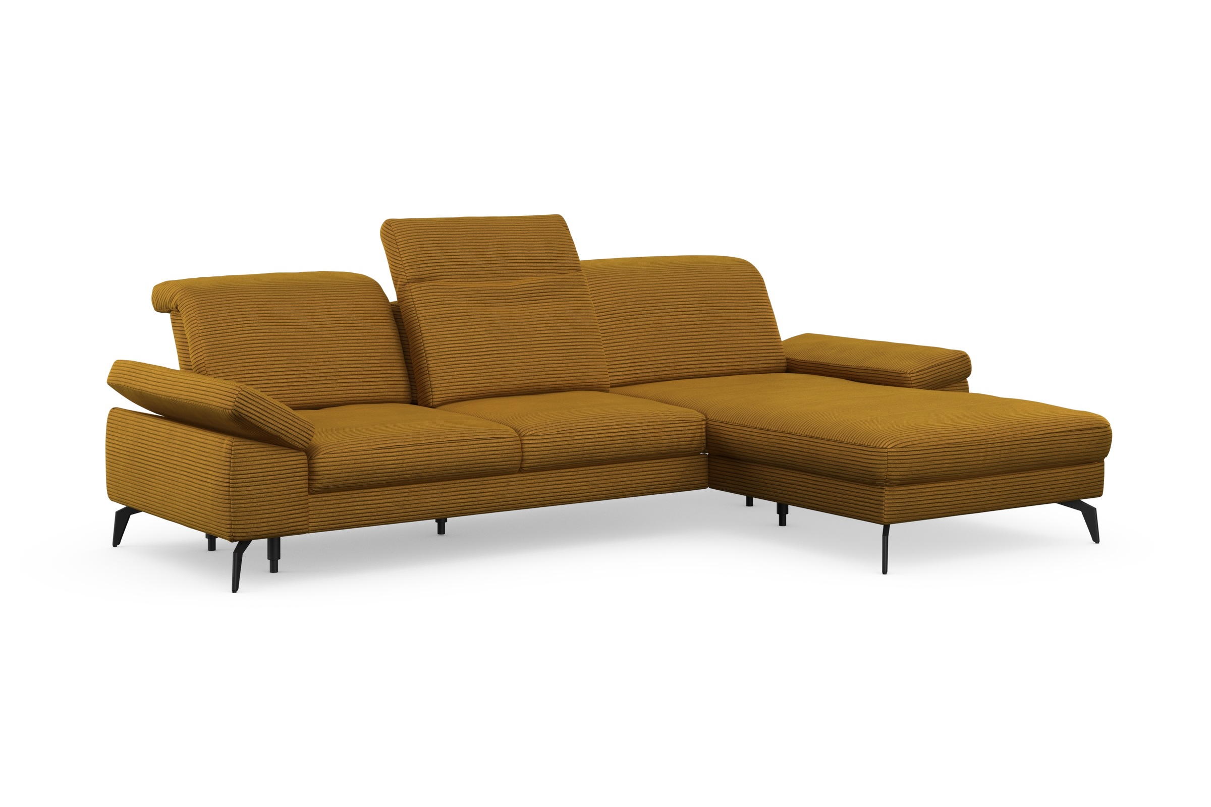sit&more Ecksofa »Cabana L-Form«, Recamiere, wahlweise mit Sitztiefen-, Armlehnen- und Kopfteilfunktion