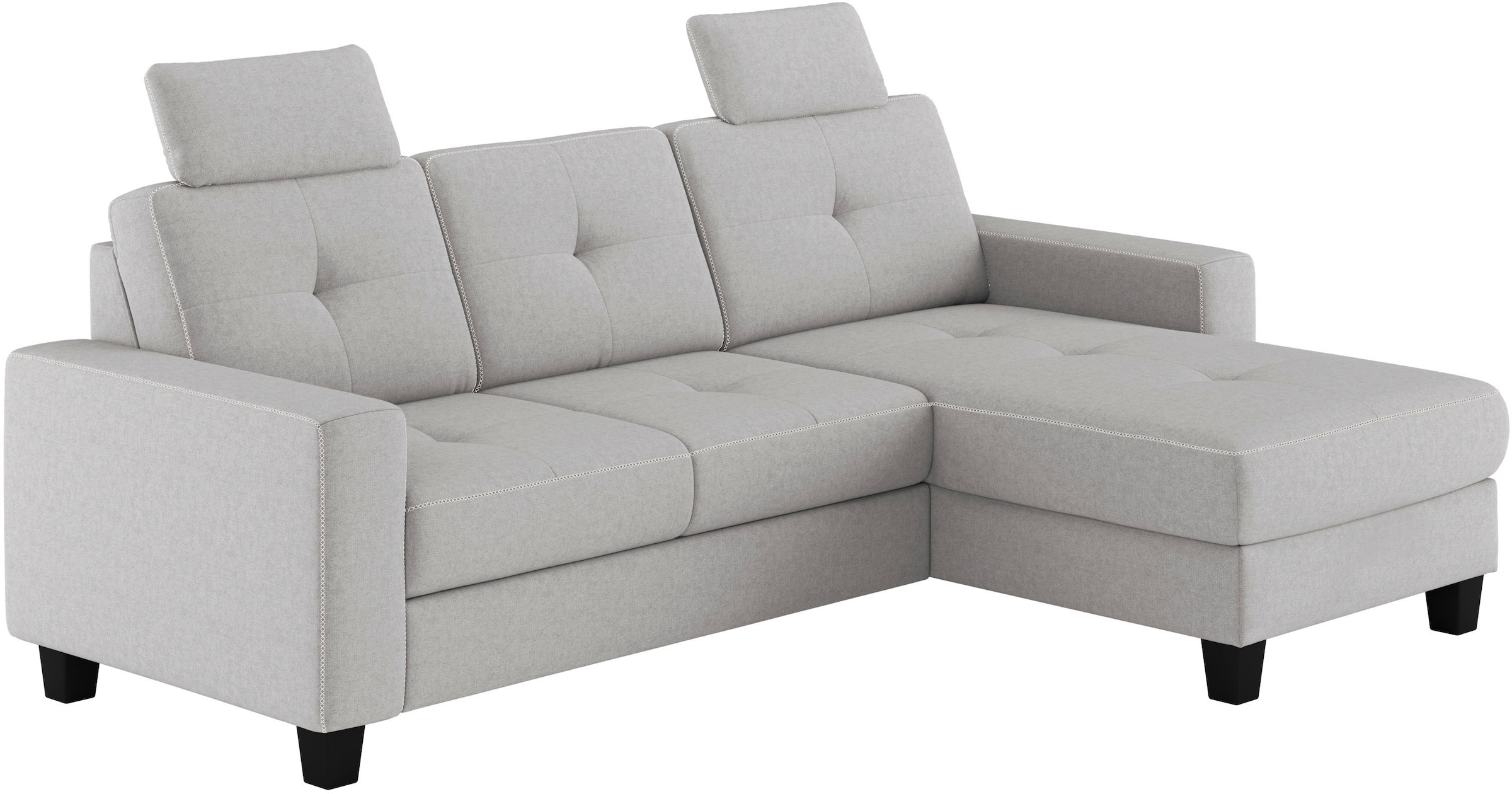 PLACES OF STYLE Ecksofa »Varese« wahlweise mit Bettfunktion und Bettkasten