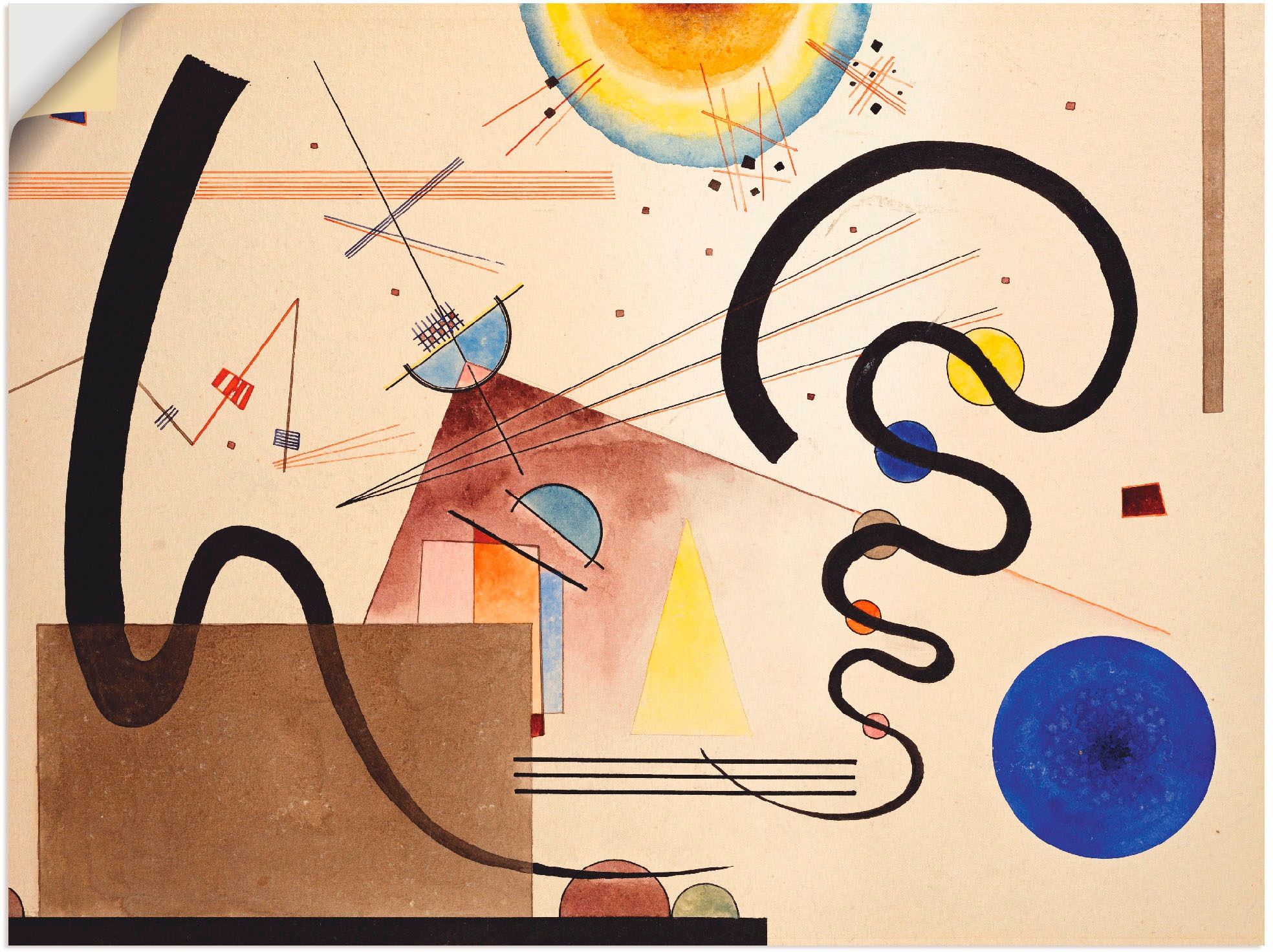 Image of Artland Wandbild »Zwei Bewegungen. 1924«, Muster, (1 St.), in vielen Grössen & Produktarten -Leinwandbild, Poster, Wandaufkleber / Wandtattoo auch für Badezimmer geeignet bei Ackermann Versand Schweiz