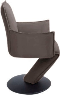 K+W Komfort & Wohnen Esszimmerstuhl "Drive, Drehstuhl" () Sessel mit federnder Sitzschale, Drehteller in Metall schwarz Struktur