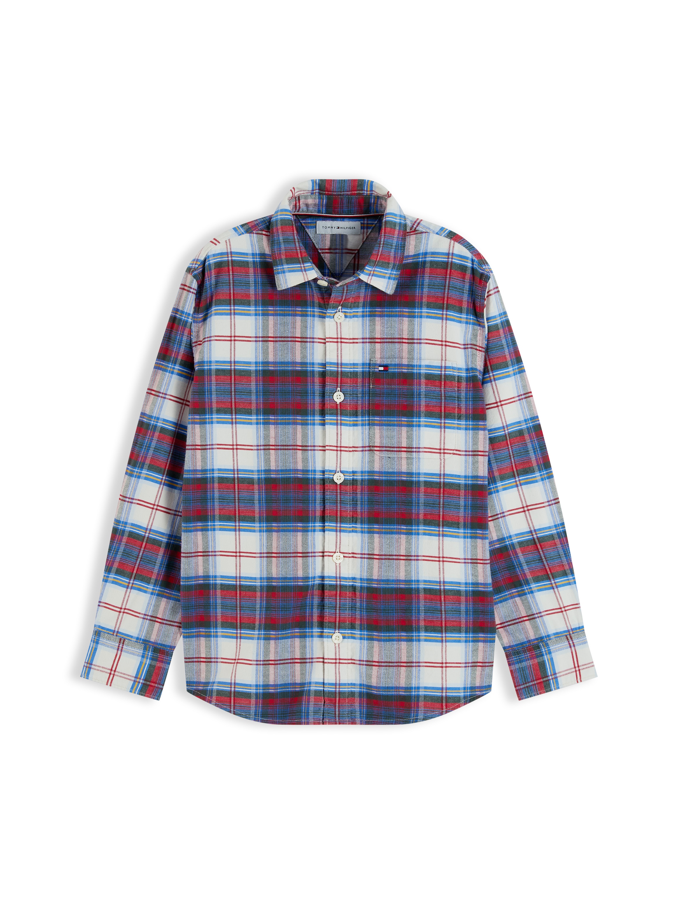 Tommy Hilfiger Chemise à manches longues Design à carreaux, coupe régulière, enfants jusqu'à 16 ans
