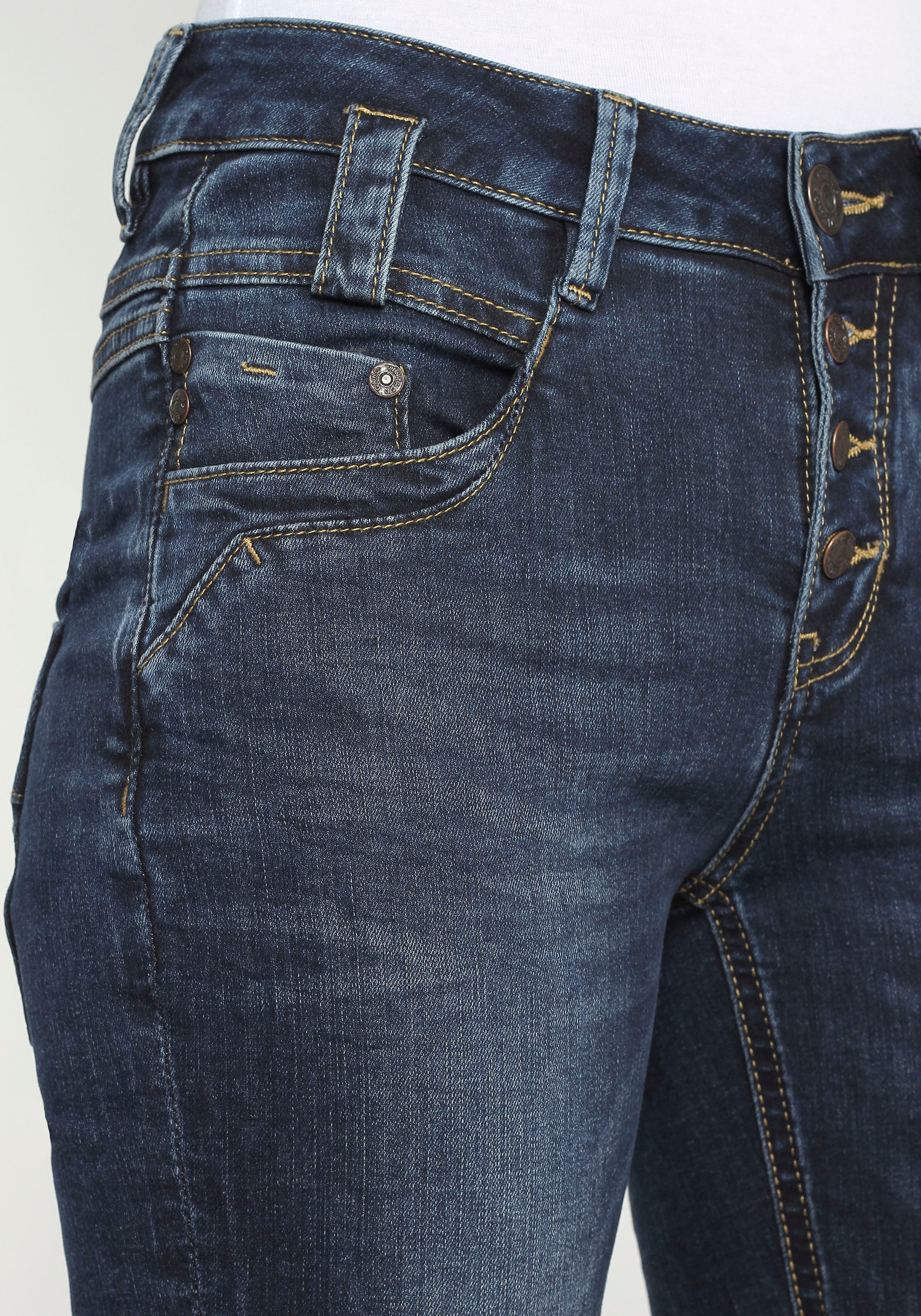 Slim-fit-Jeans versandkostenfrei ♕ Knopfleiste mit GANG »94CARLI«, offener auf