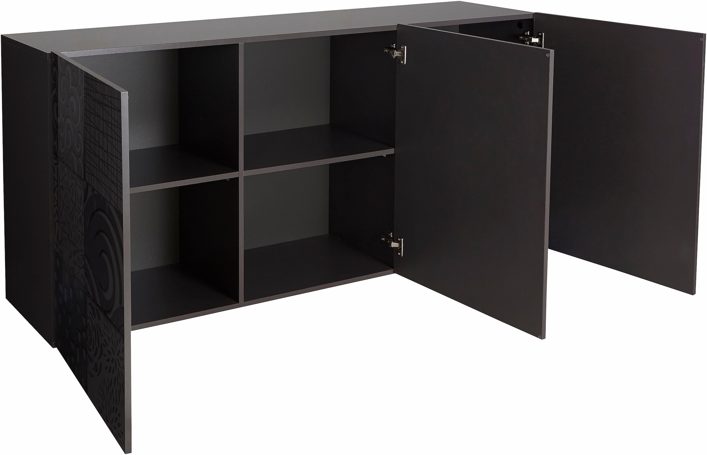 INOSIGN Sideboard »Miro«, Breite 181 cm mit dekorativem Siebdruck